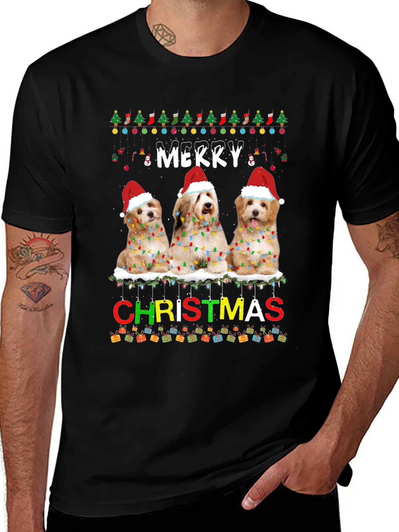Merry Christmas Dogs Unisex T-Shirt