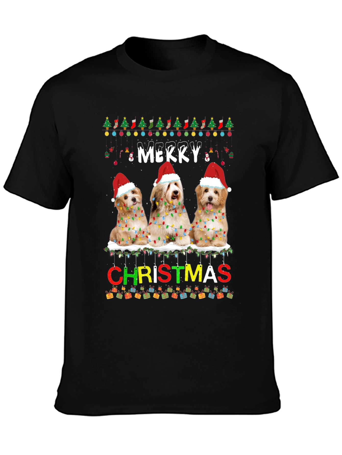 Merry Christmas Dogs Unisex T-Shirt