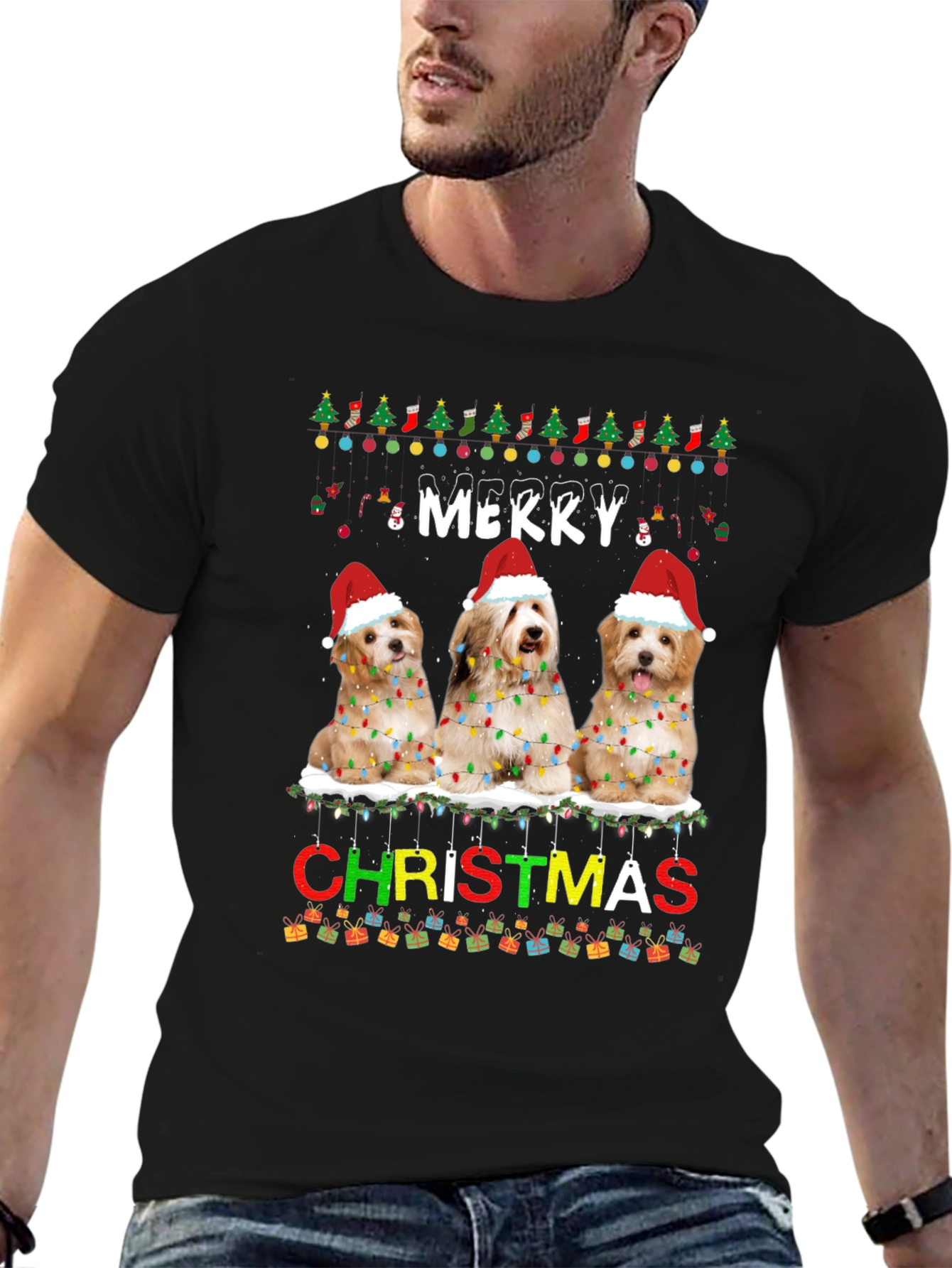 Merry Christmas Dogs Unisex T-Shirt