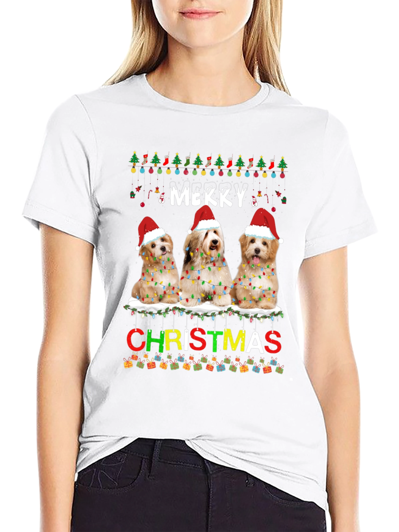 Merry Christmas Dogs Unisex T-Shirt
