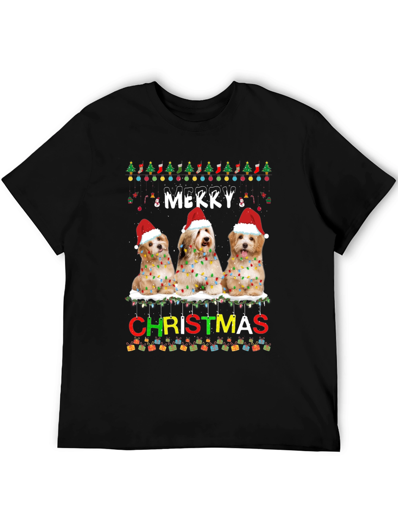 Merry Christmas Dogs Unisex T-Shirt