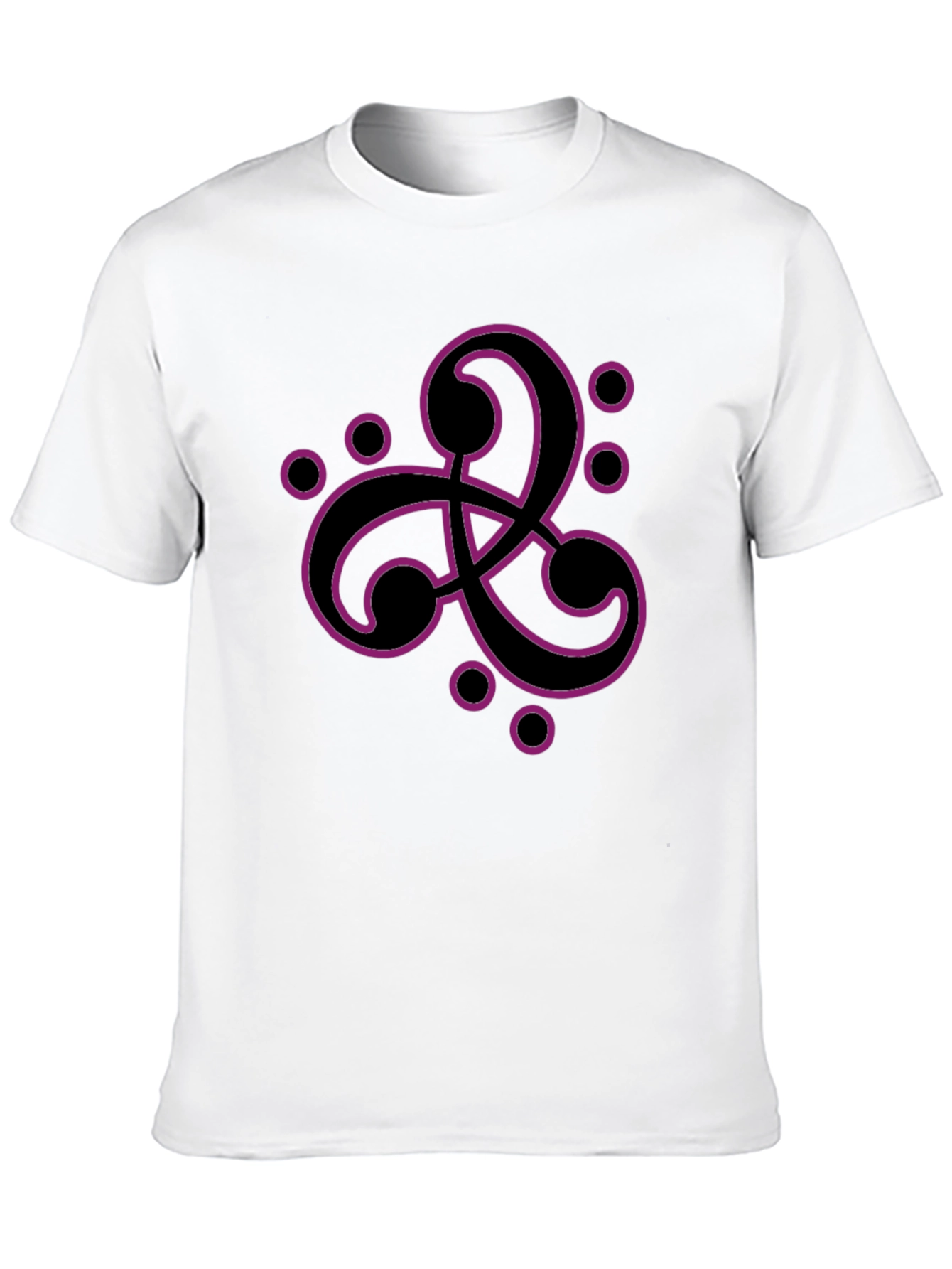 Black T-Shirt with Purple Celtic Design