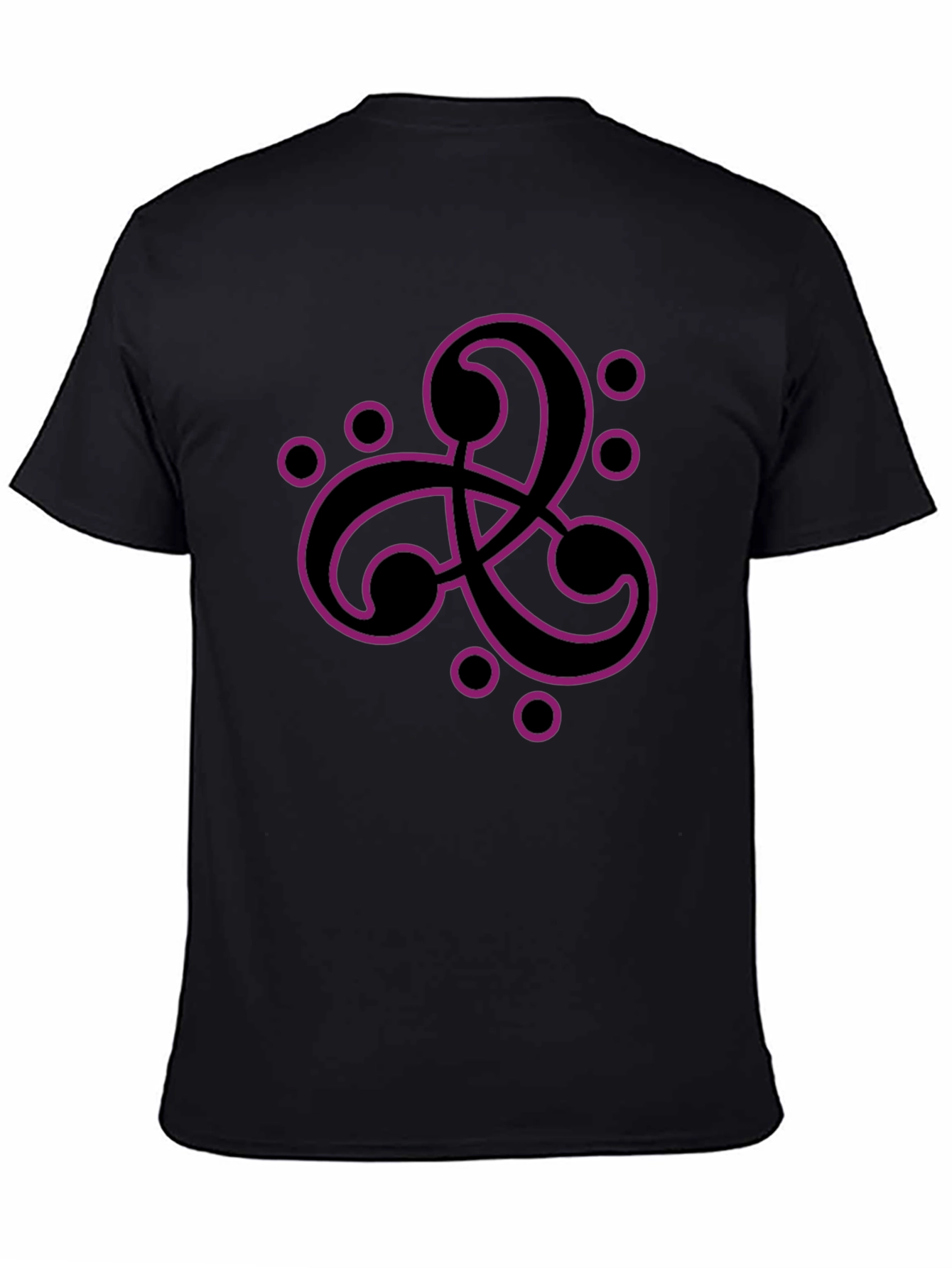 Black T-Shirt with Purple Celtic Design