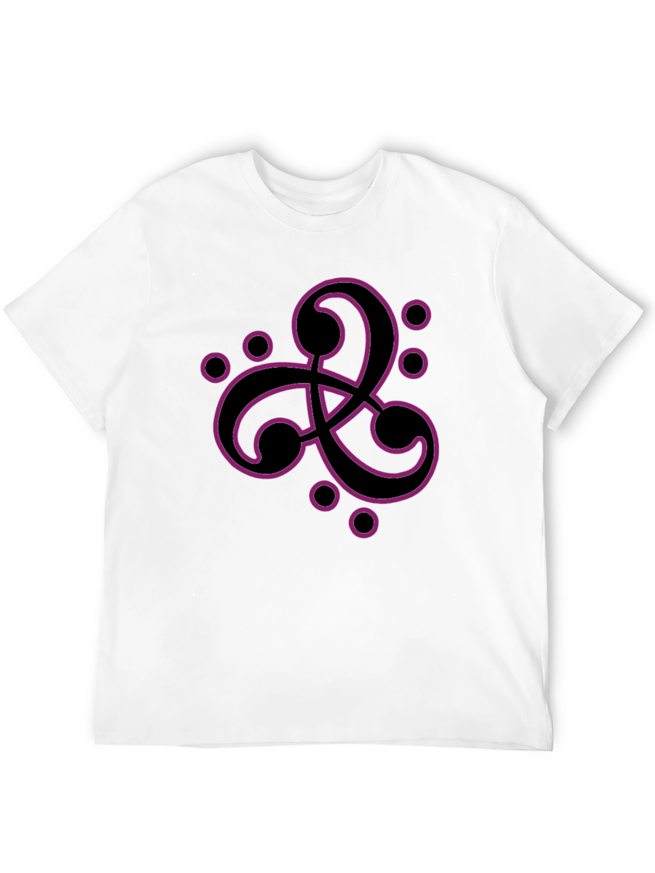 Black T-Shirt with Purple Celtic Design