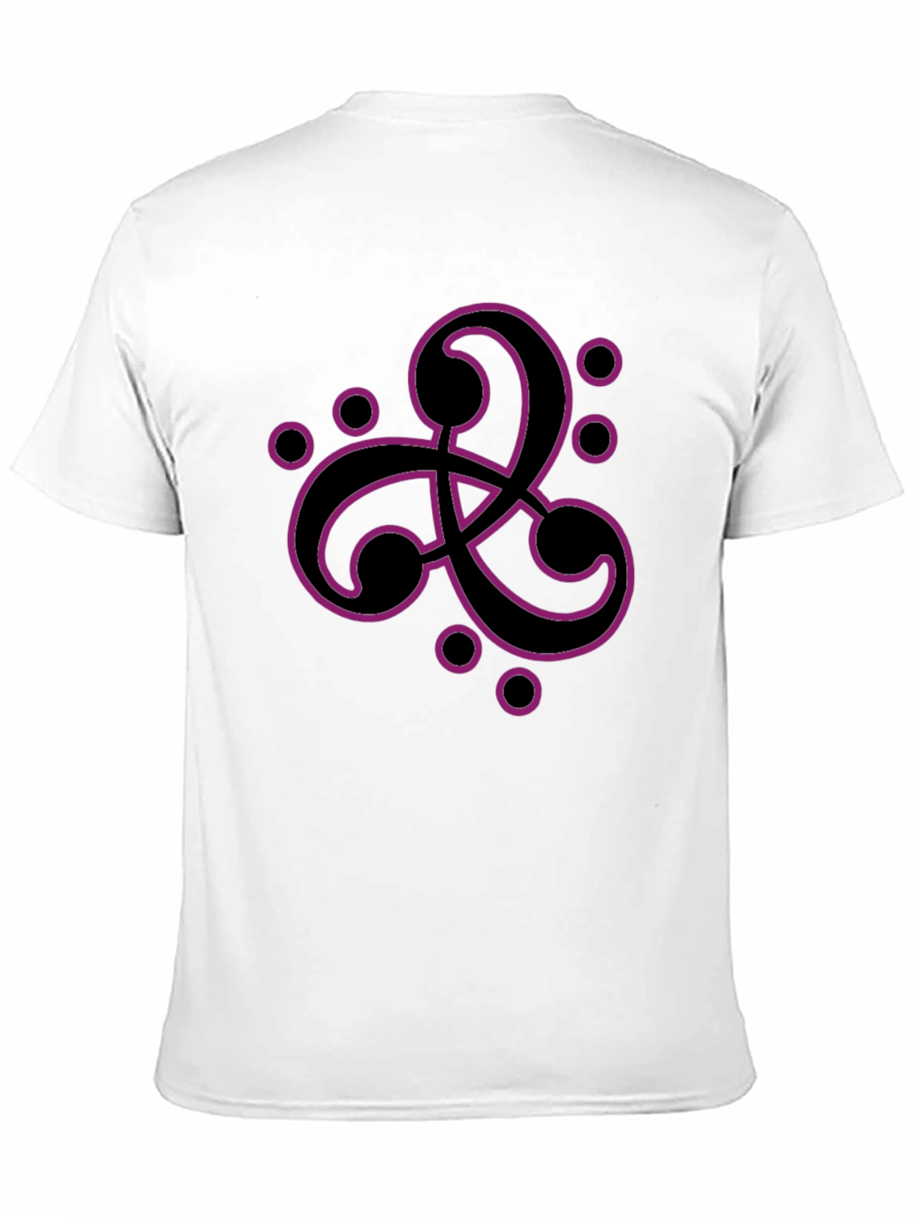 Black T-Shirt with Purple Celtic Design