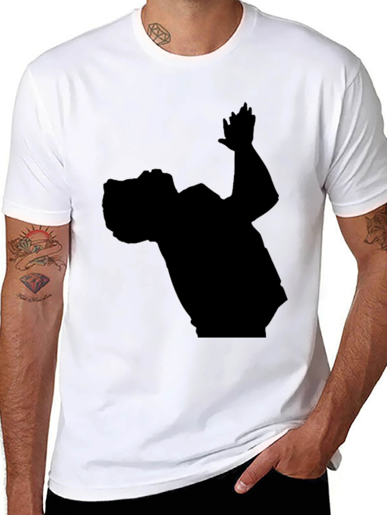 Silhouette Graphic Tee - Mens Black T-Shirt