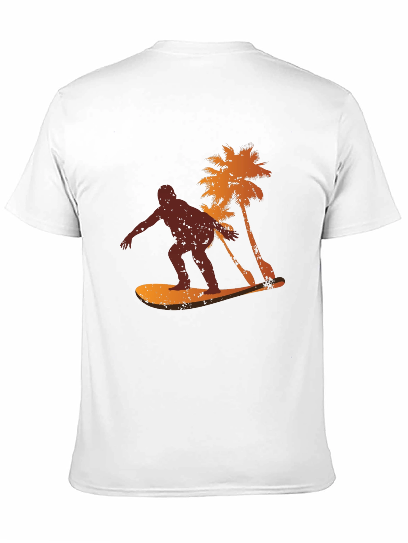 Surfer Silhouette Graphic Tee - Black T-Shirt