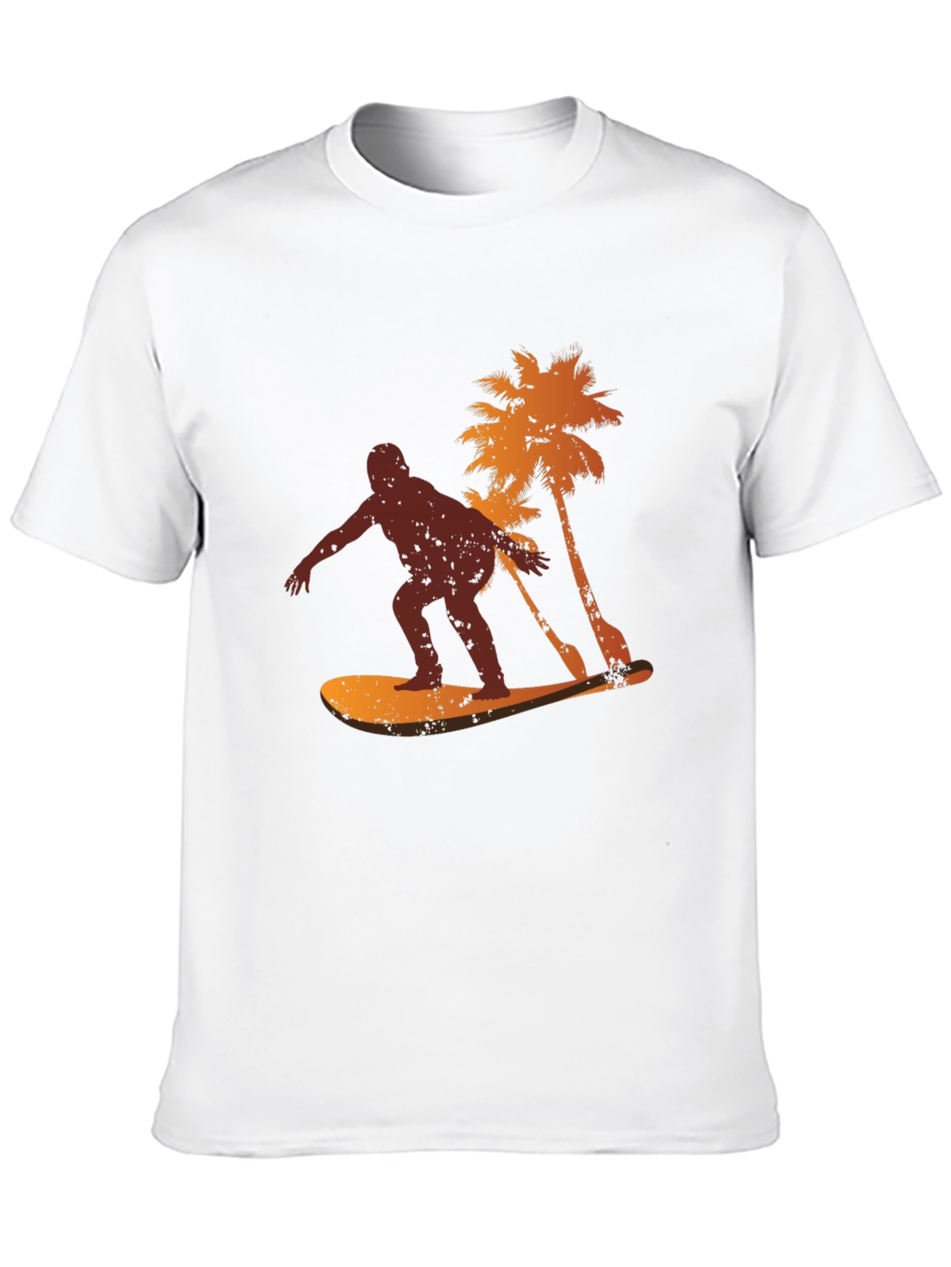 Surfer Silhouette Graphic Tee - Black T-Shirt