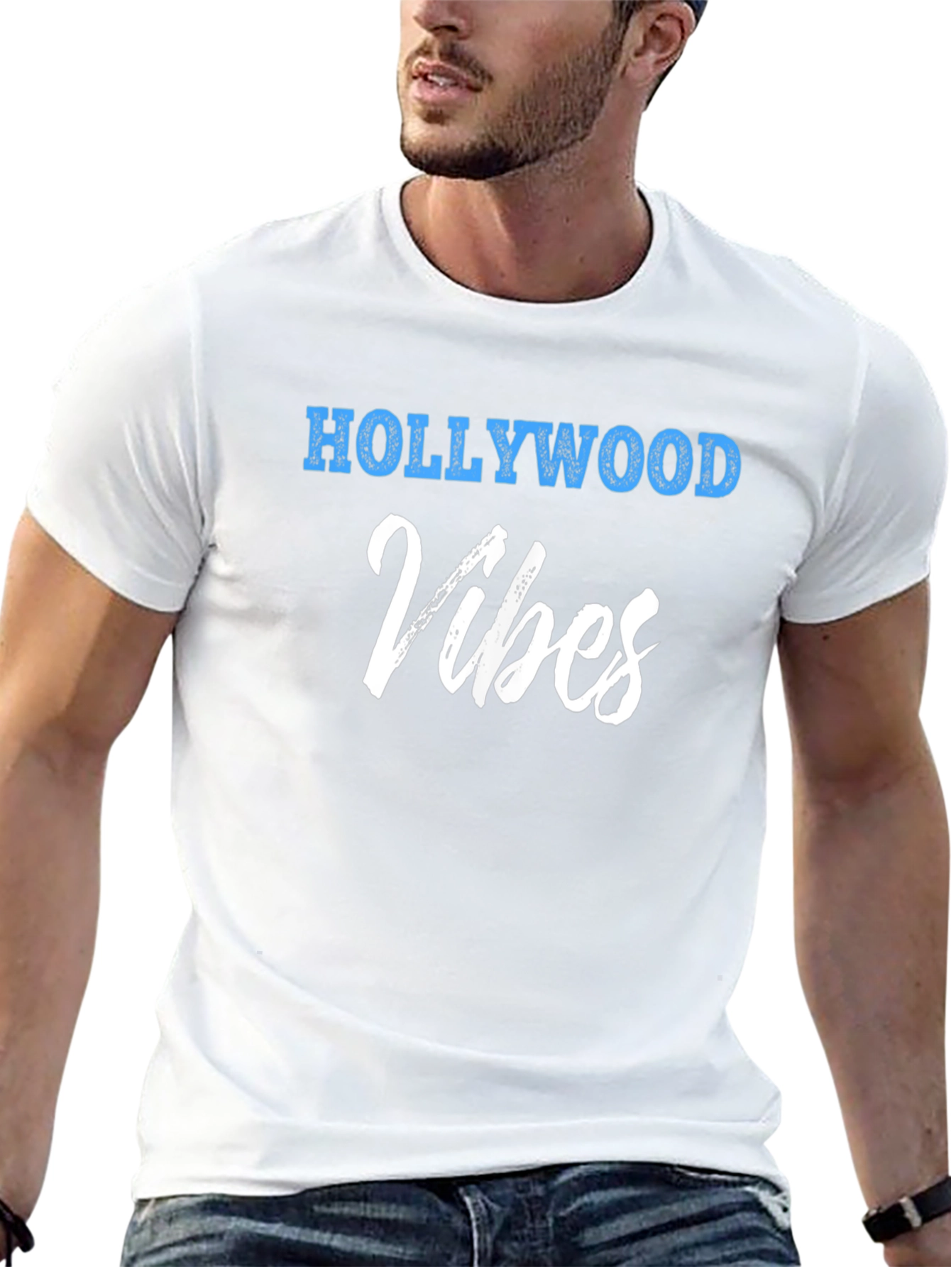 Hollywood Vibes Black Graphic Tee