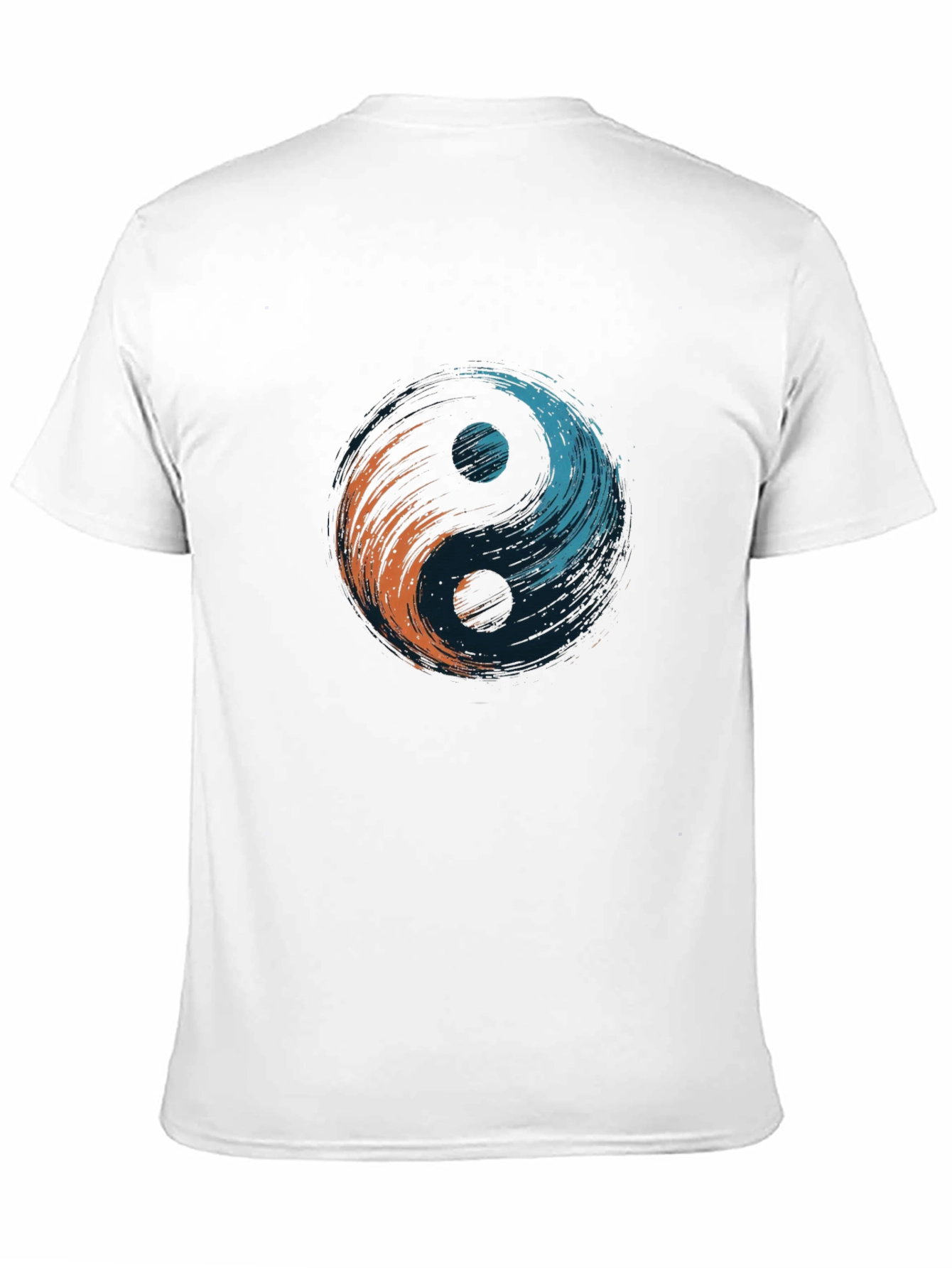 Yin Yang Brushstroke Tee - Black