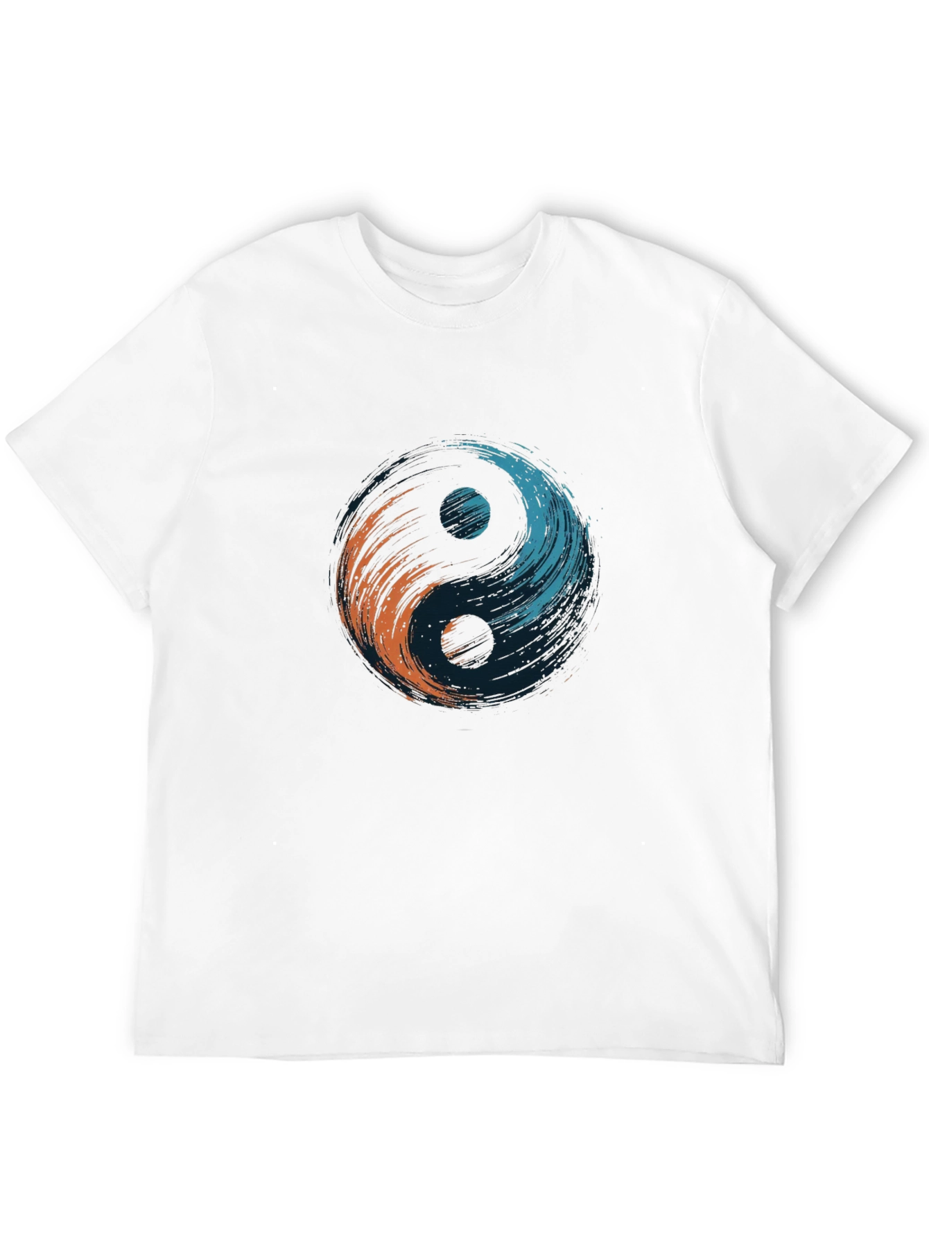 Yin Yang Brushstroke Tee - Black