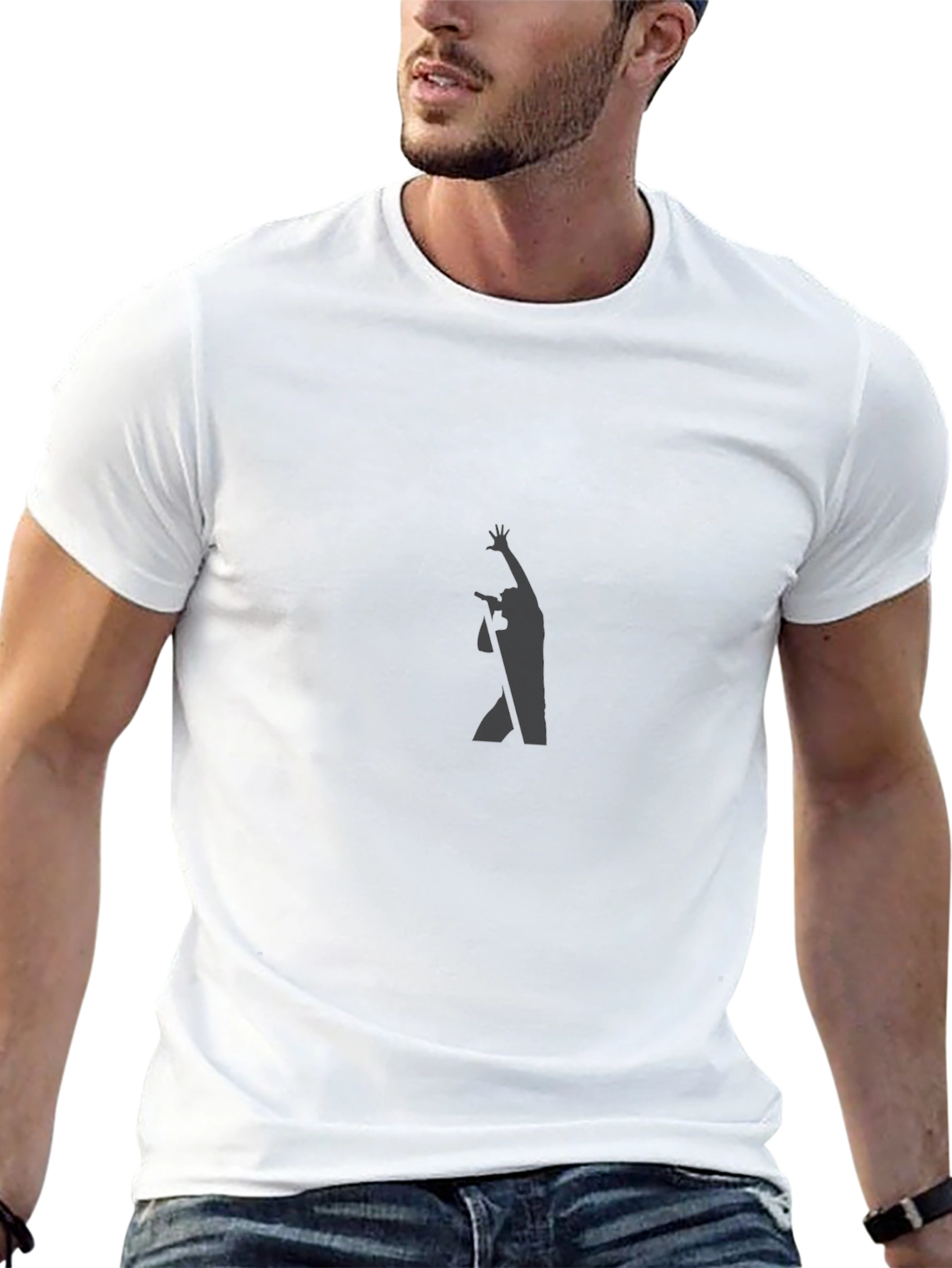 Black Silhouette Graphic Tee - Mens Casual Wear