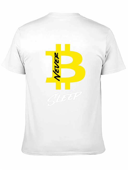 Never Sleep Bitcoin Graphic T-Shirt