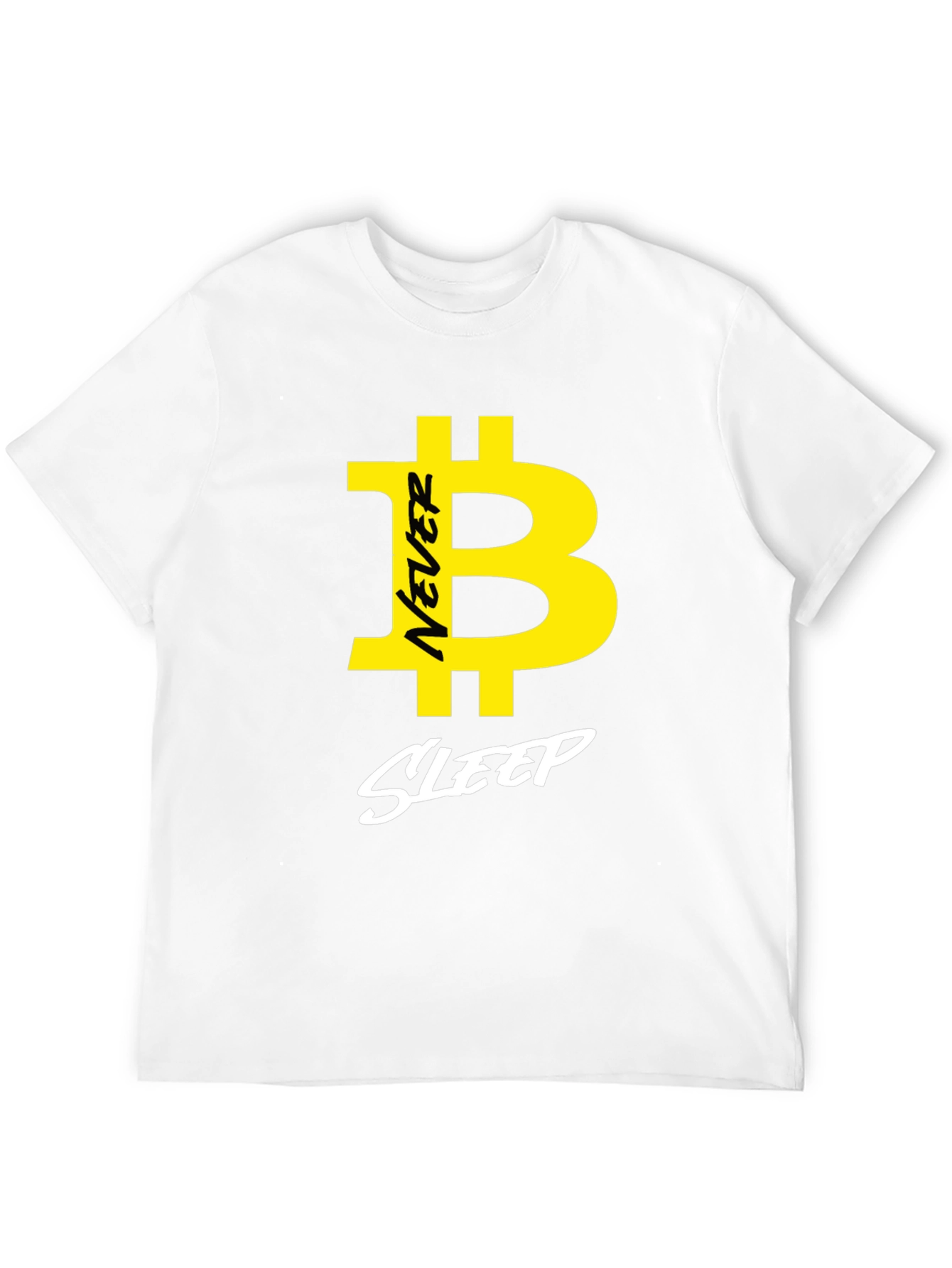 Never Sleep Bitcoin Graphic T-Shirt