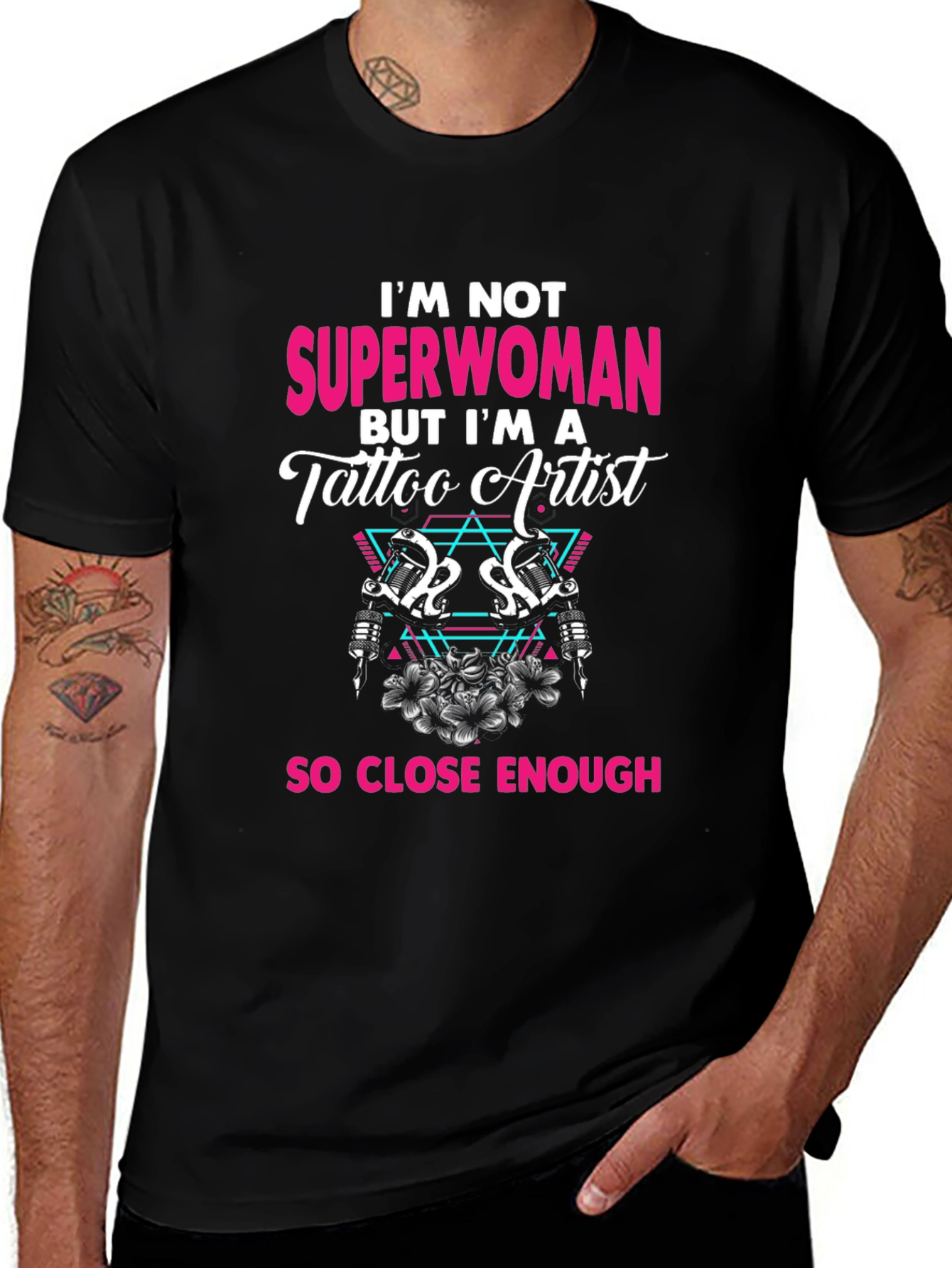 Tattoo Artist Superwoman Graphic Tee