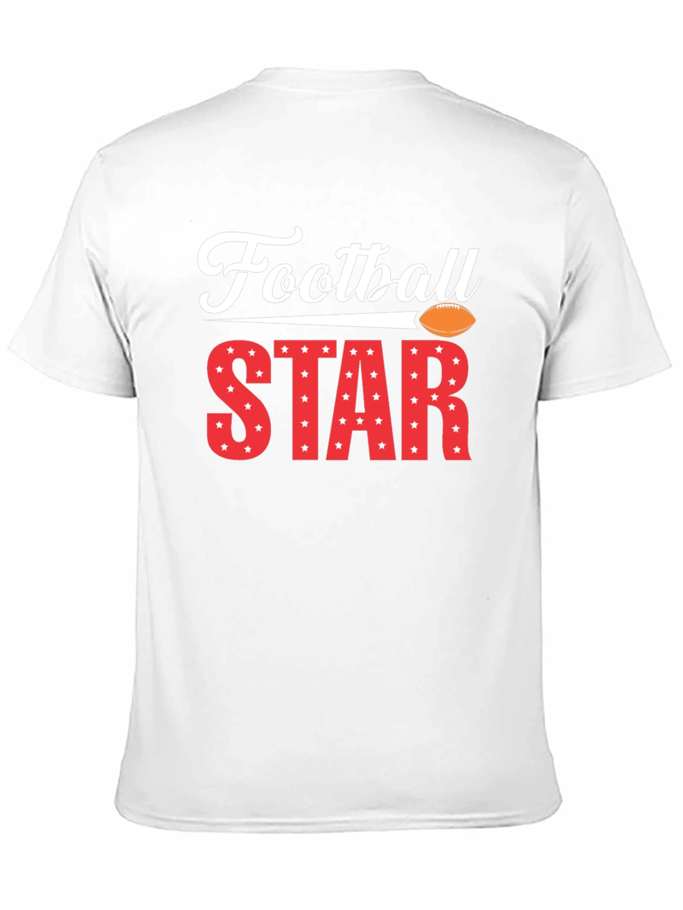 Football Star Graphic Tee - Black Cotton T-Shirt