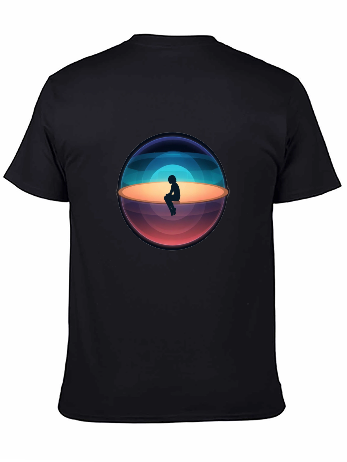 Solitude Graphic Tee - Black Cotton Blend