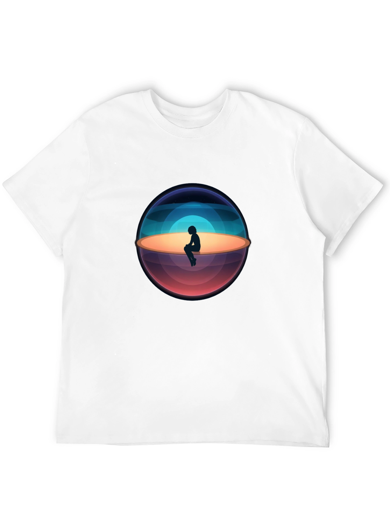 Solitude Graphic Tee - Black Cotton Blend