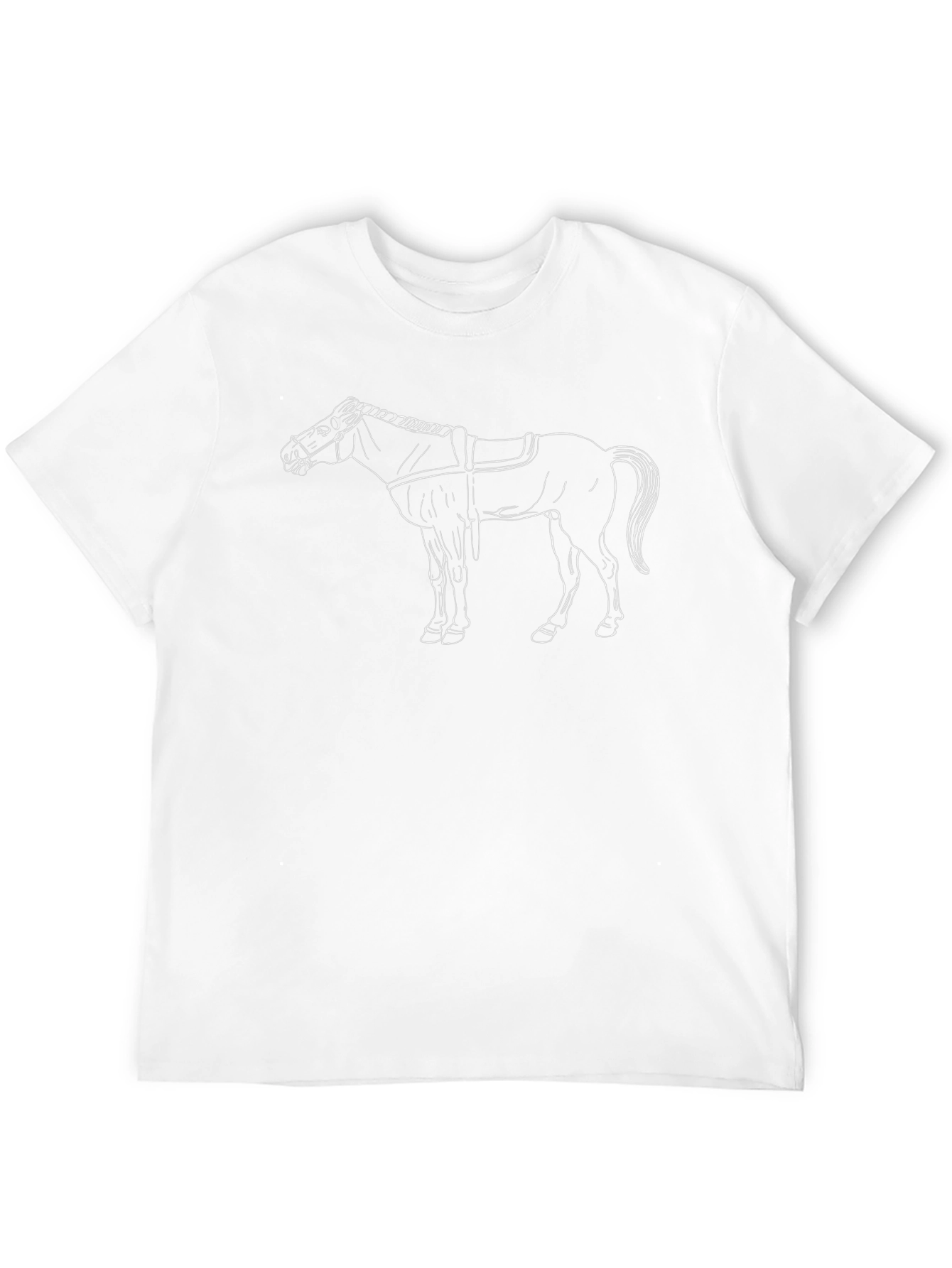 Horse Graphic Print Black T-Shirt