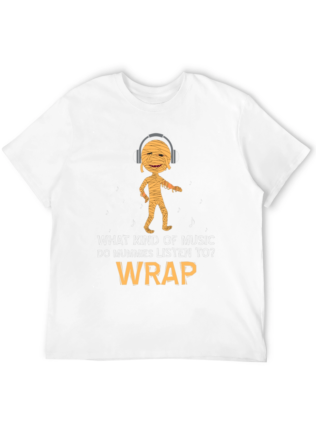 Mummy Wrap Music T-Shirt Halloween Funny Gift