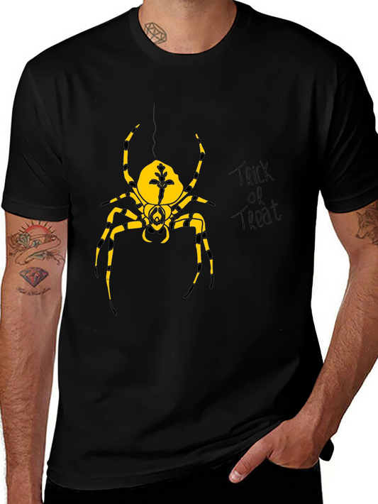 Halloween Spider Graphic Tee - Trick or Treat Shirt