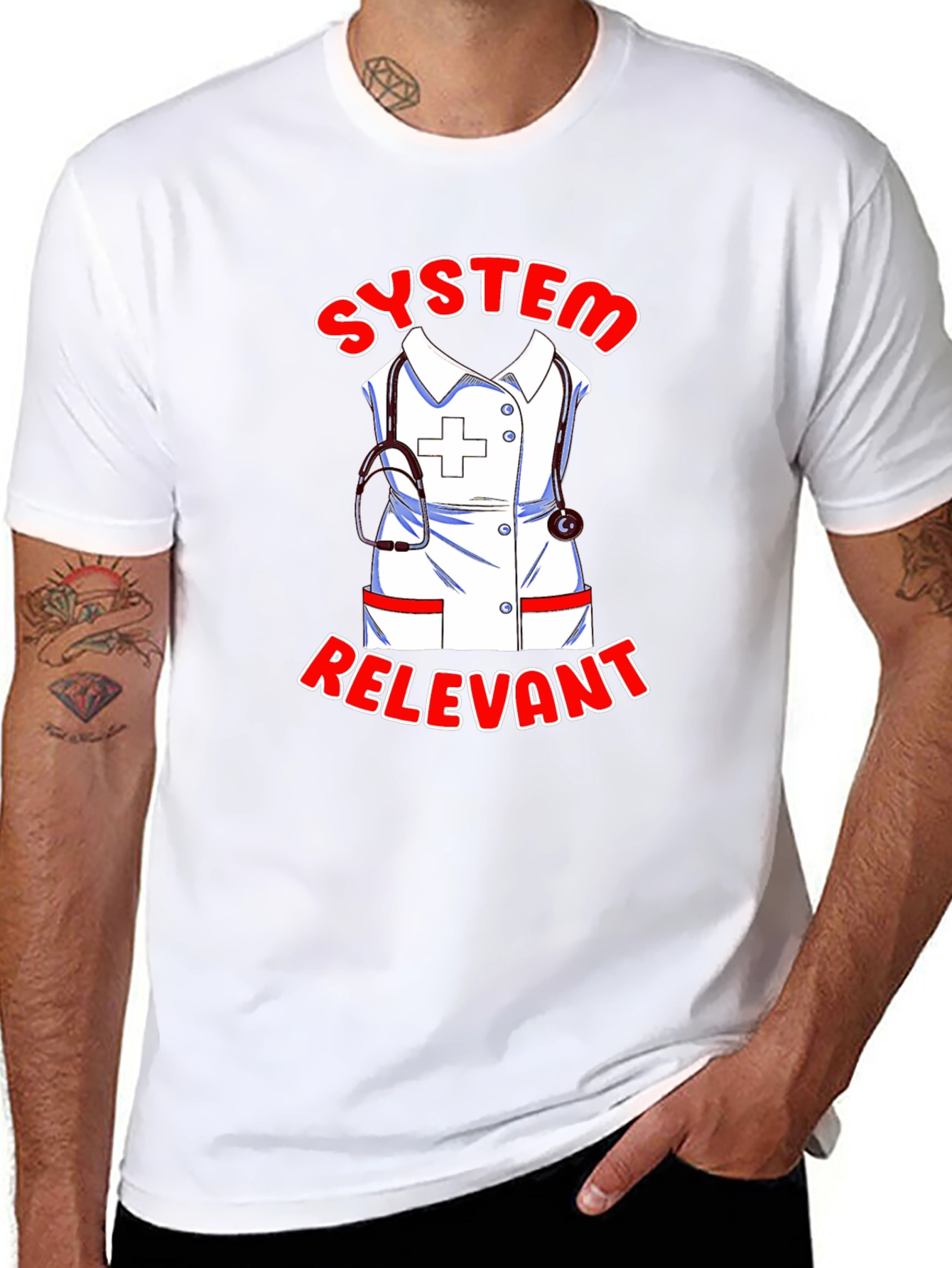 System Relevant Nurse T-Shirt - Black