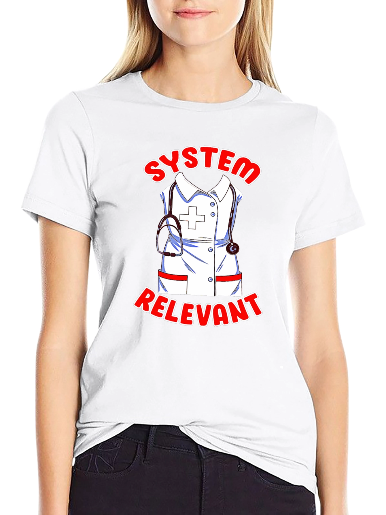 System Relevant Nurse T-Shirt - Black