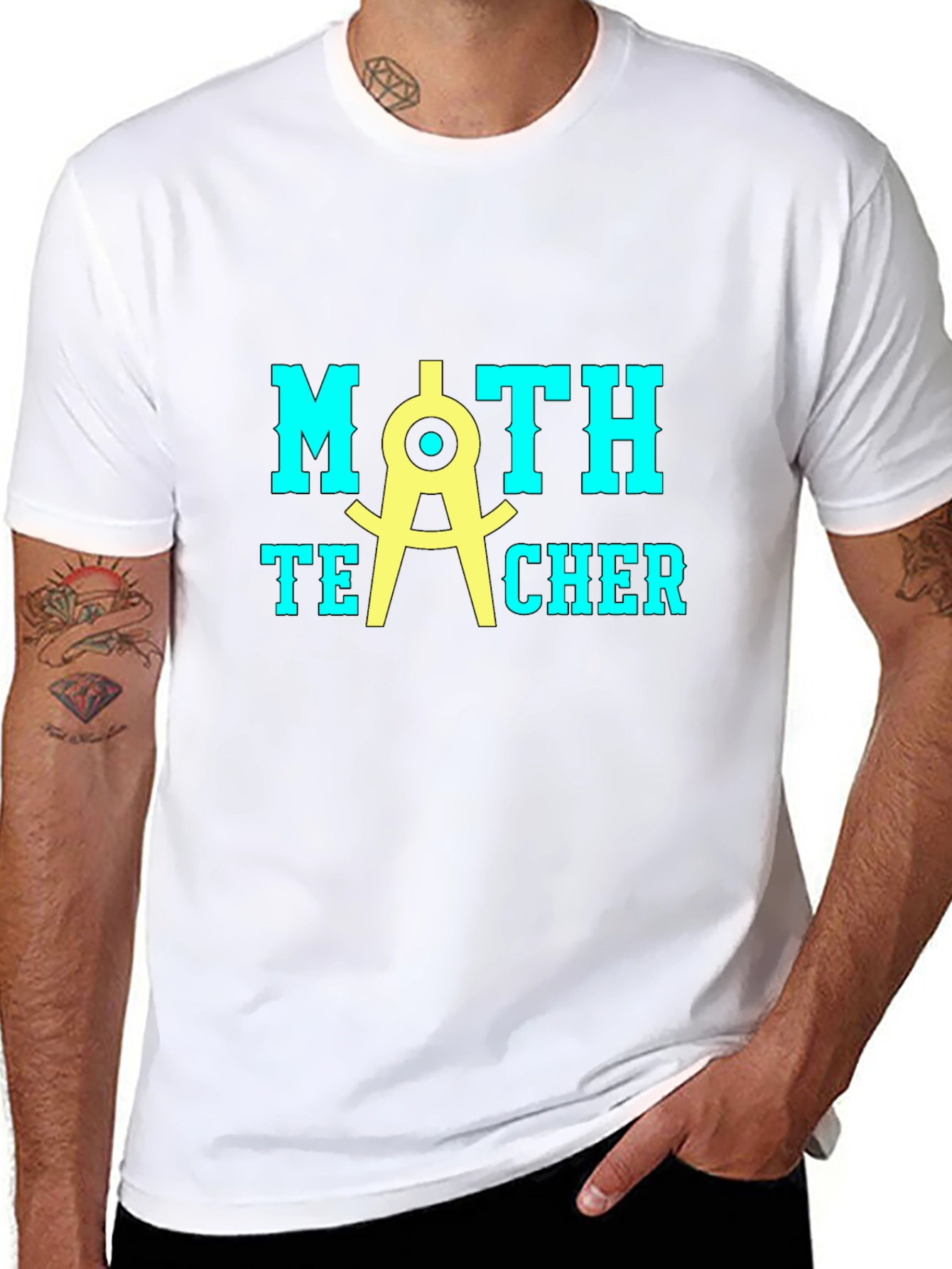 Math Teacher T-Shirt - Black Graphic Tee
