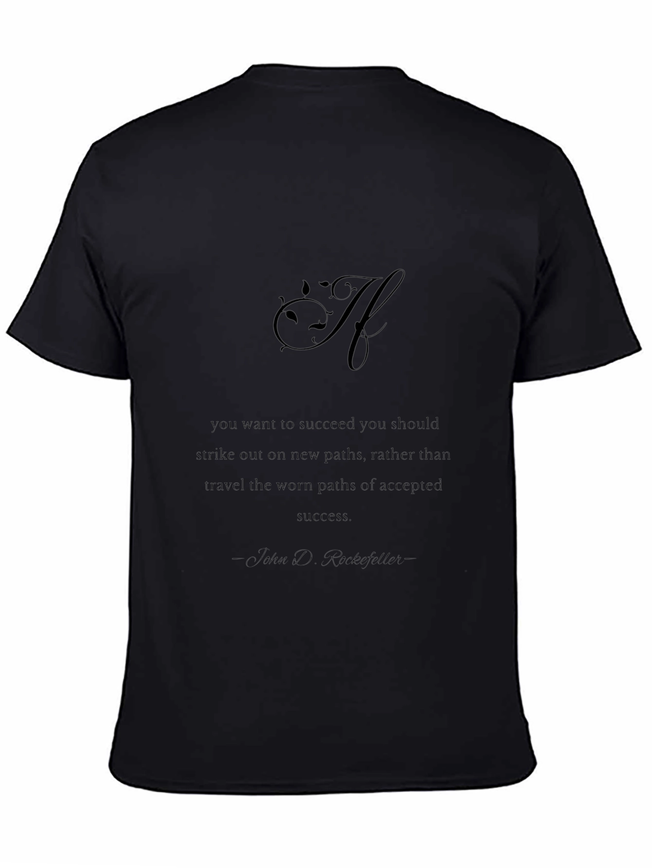 Inspirational Quote Graphic Tee - Black