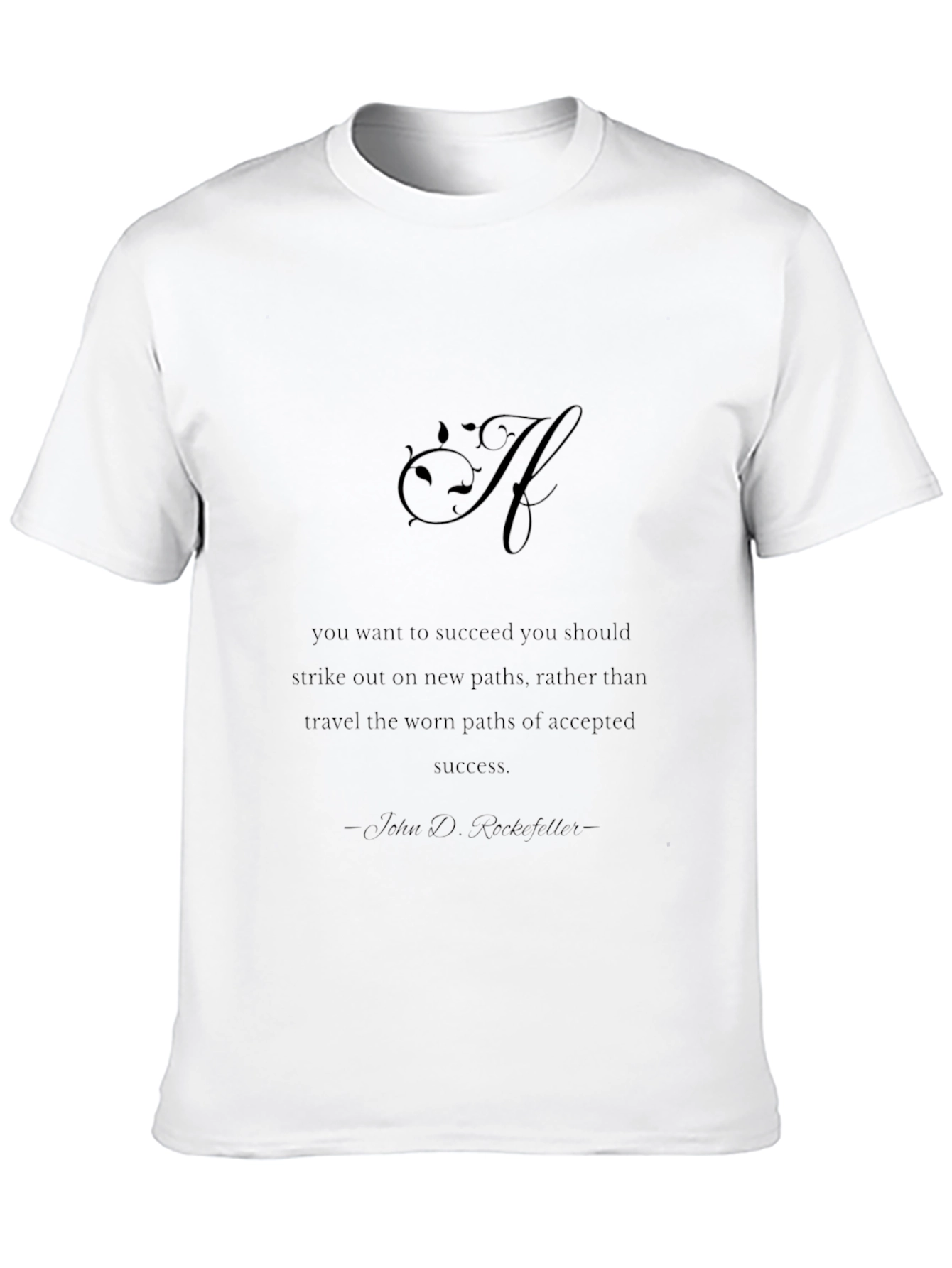 Inspirational Quote Graphic Tee - Black