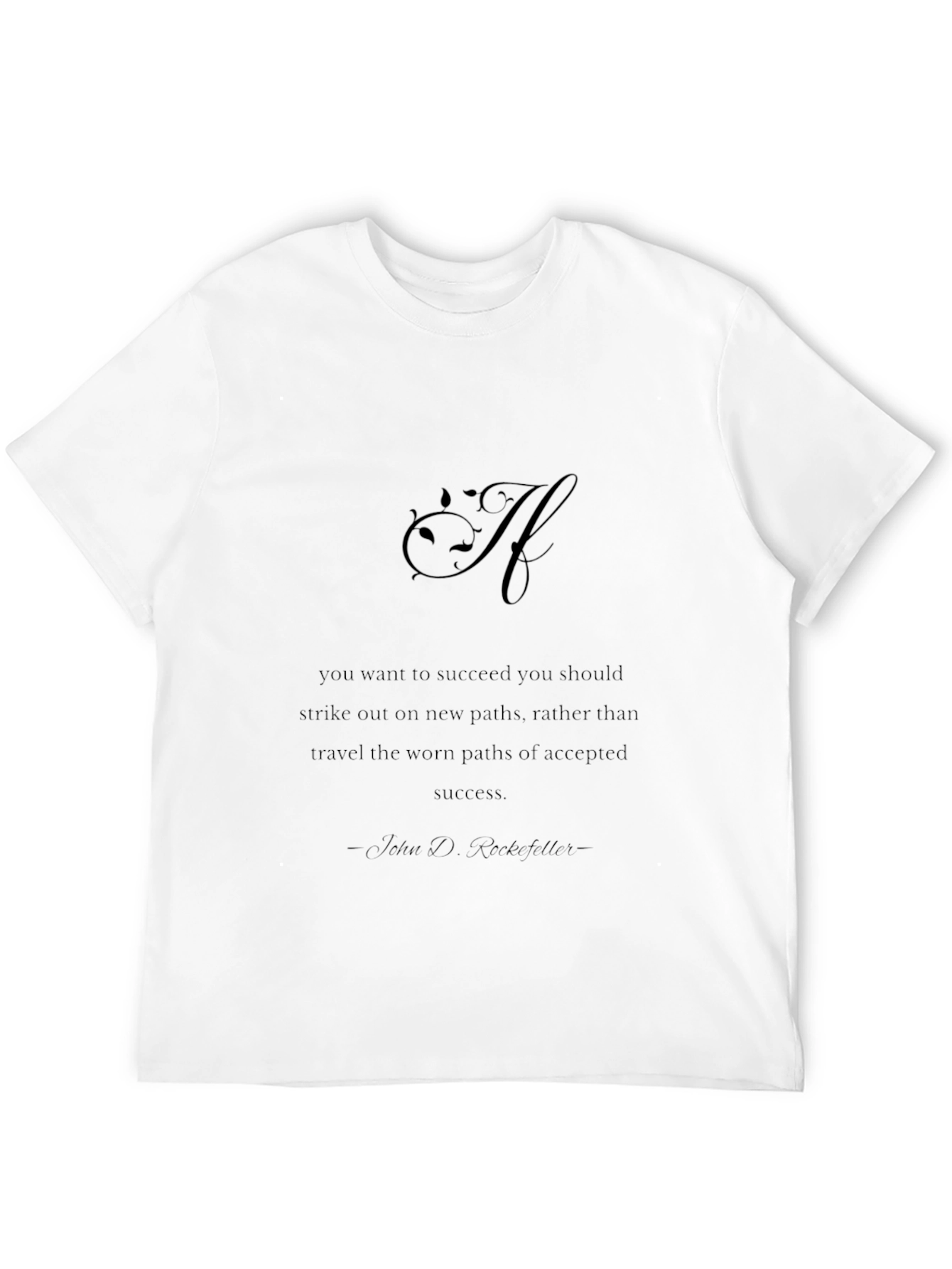 Inspirational Quote Graphic Tee - Black