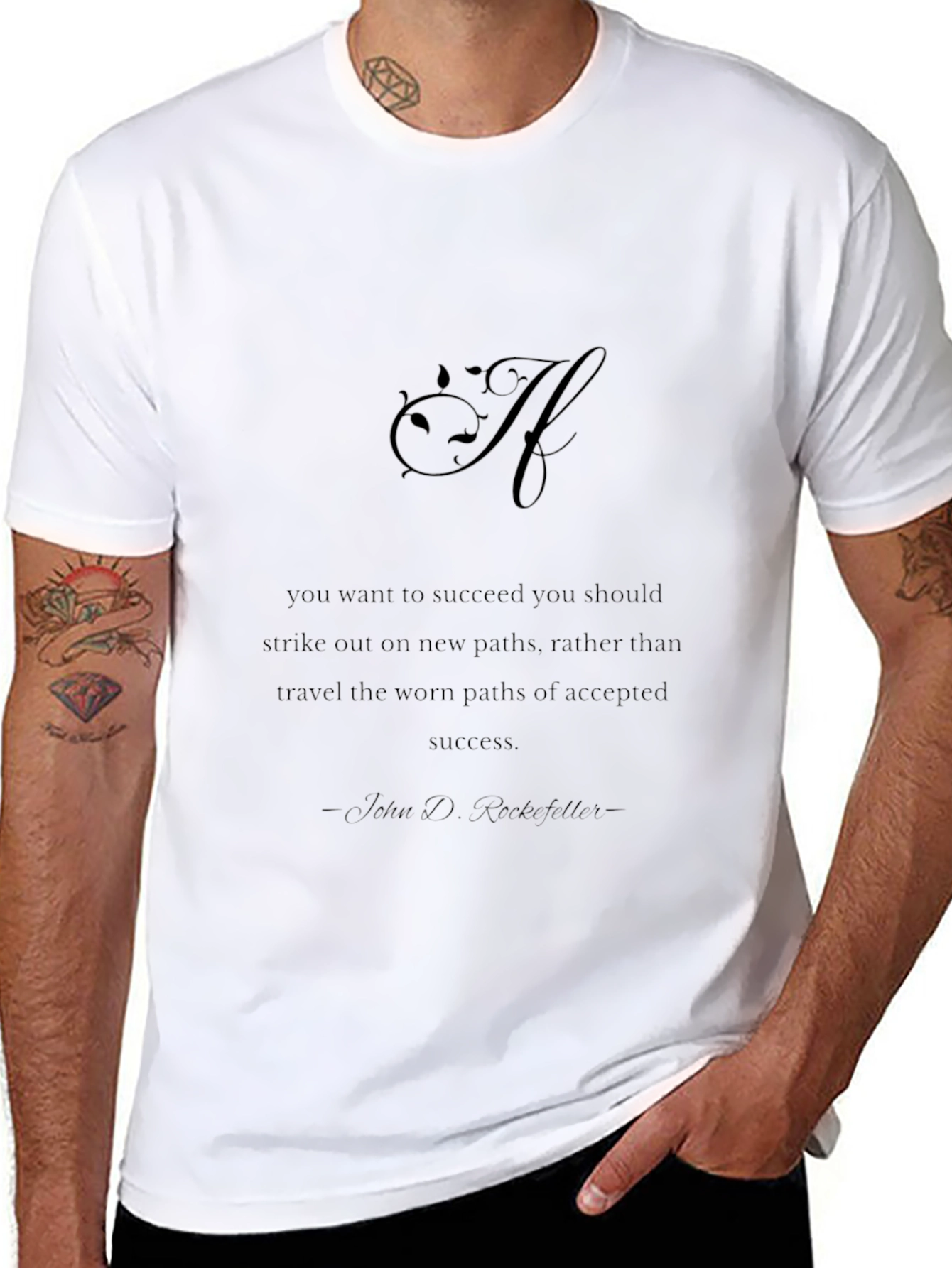 Inspirational Quote Graphic Tee - Black
