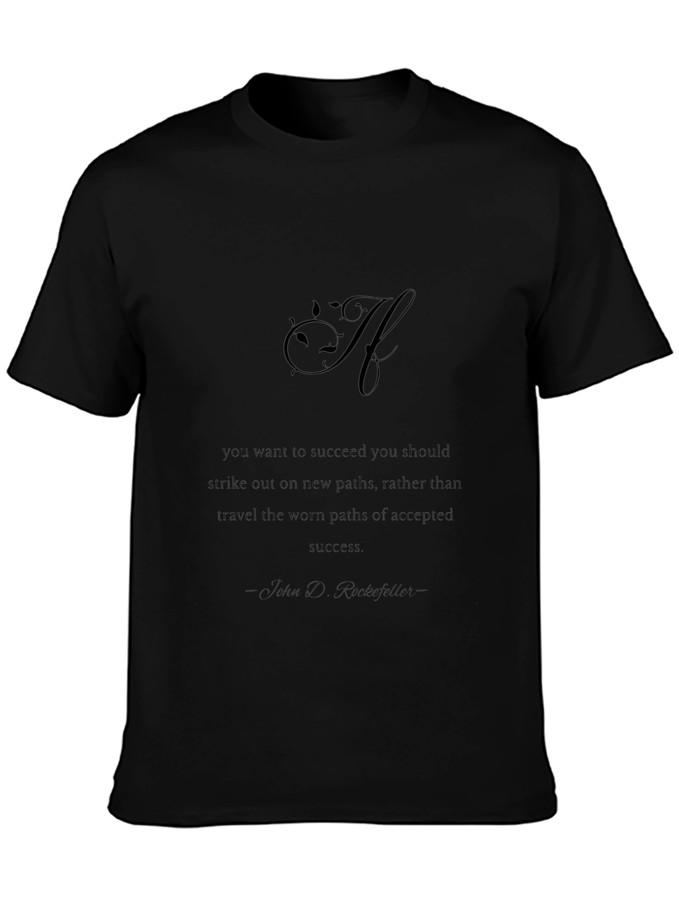 Inspirational Quote Graphic Tee - Black