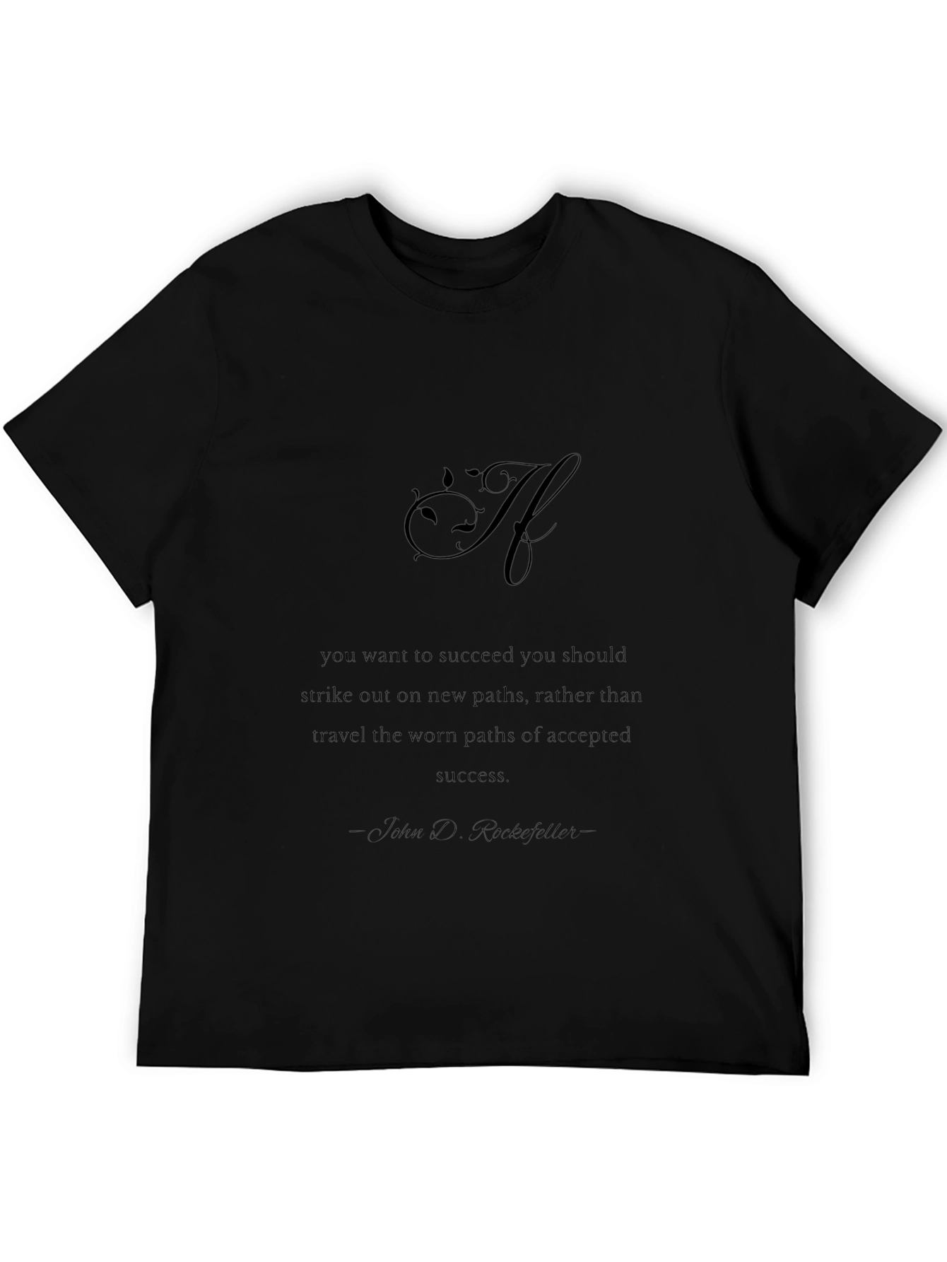 Inspirational Quote Graphic Tee - Black