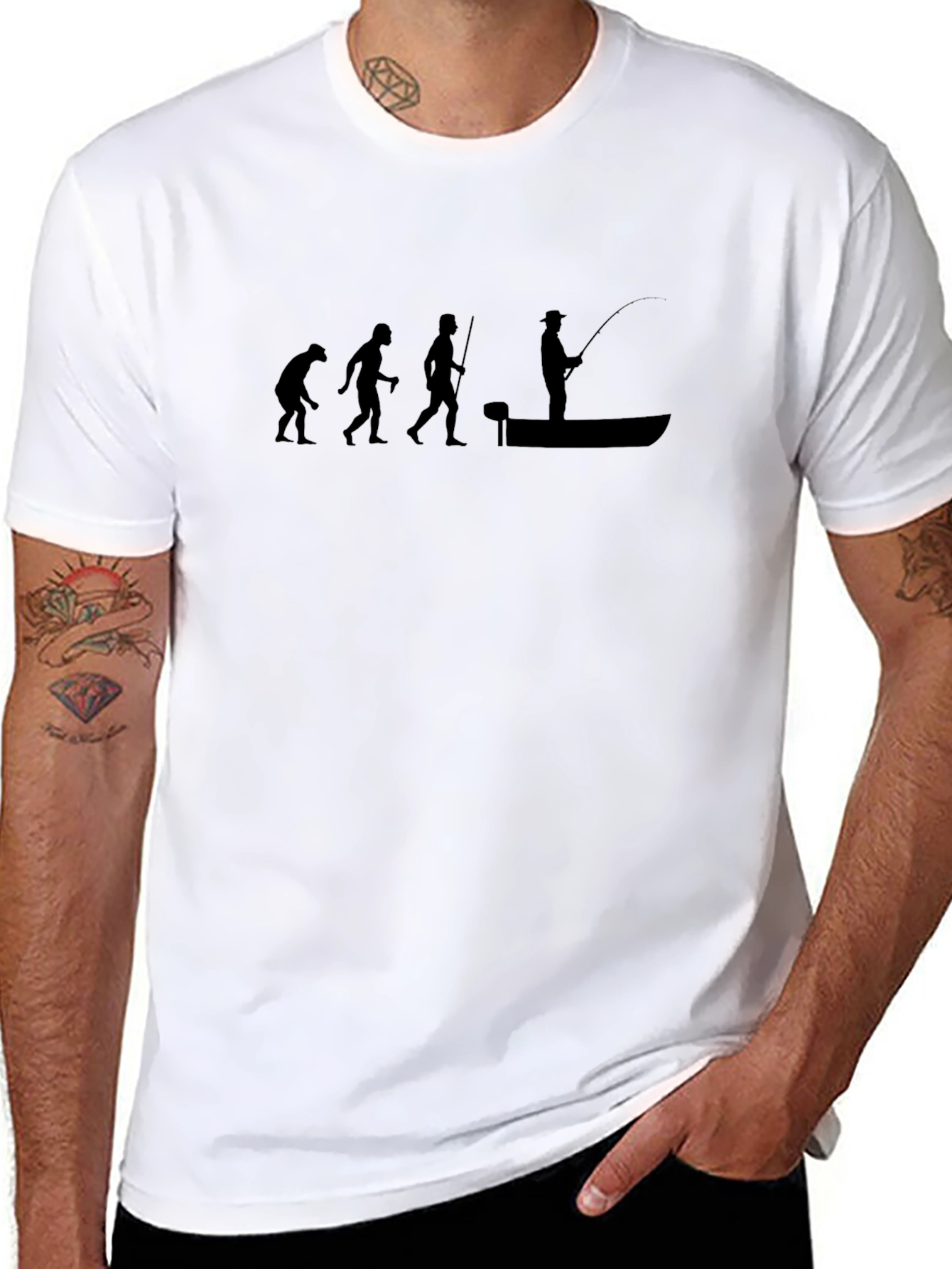 Fishing Evolution T-Shirt - Angler Humor Tee