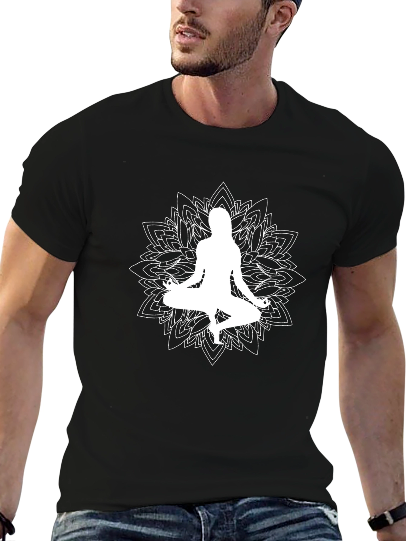 Yoga Mandala Graphic Tee - Meditate in Style