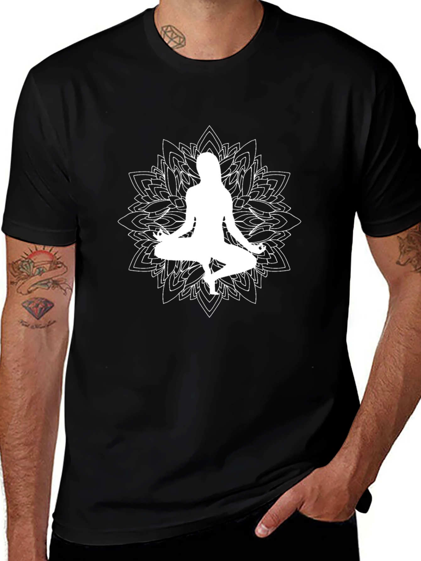 Yoga Mandala Graphic Tee - Meditate in Style