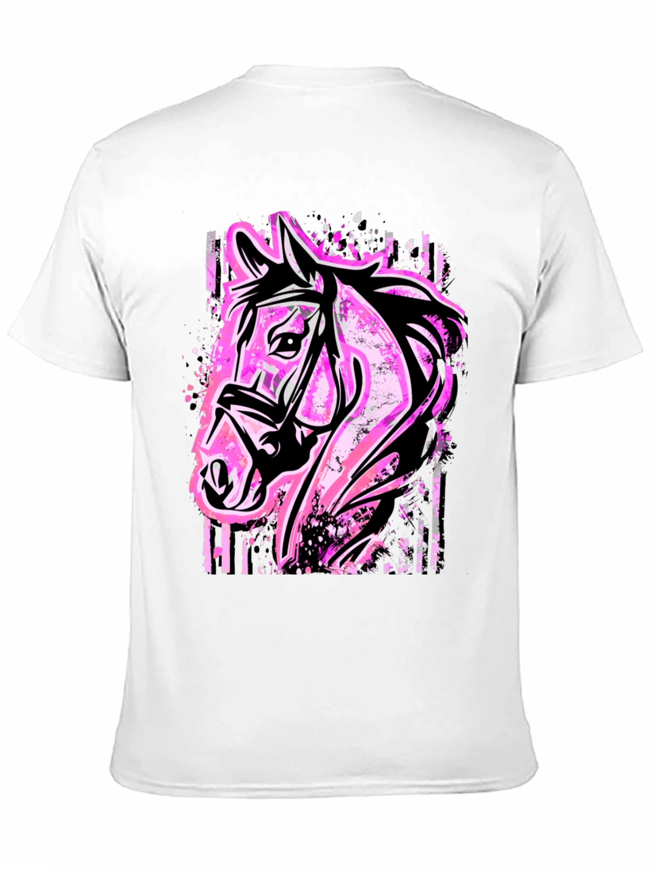Horse Graphic Tee - Bold Pink Equestrian Style