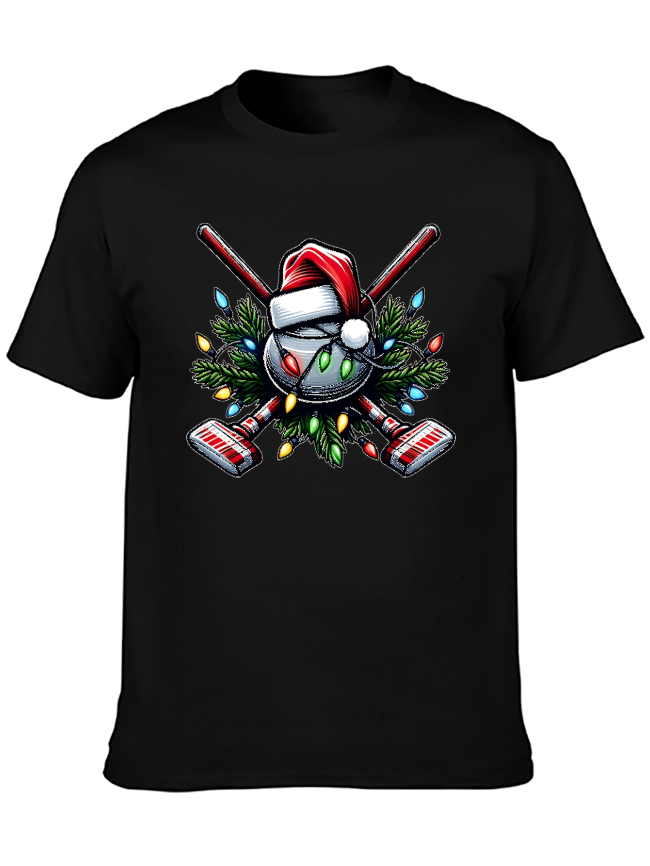 Festive Curling Christmas T-Shirt