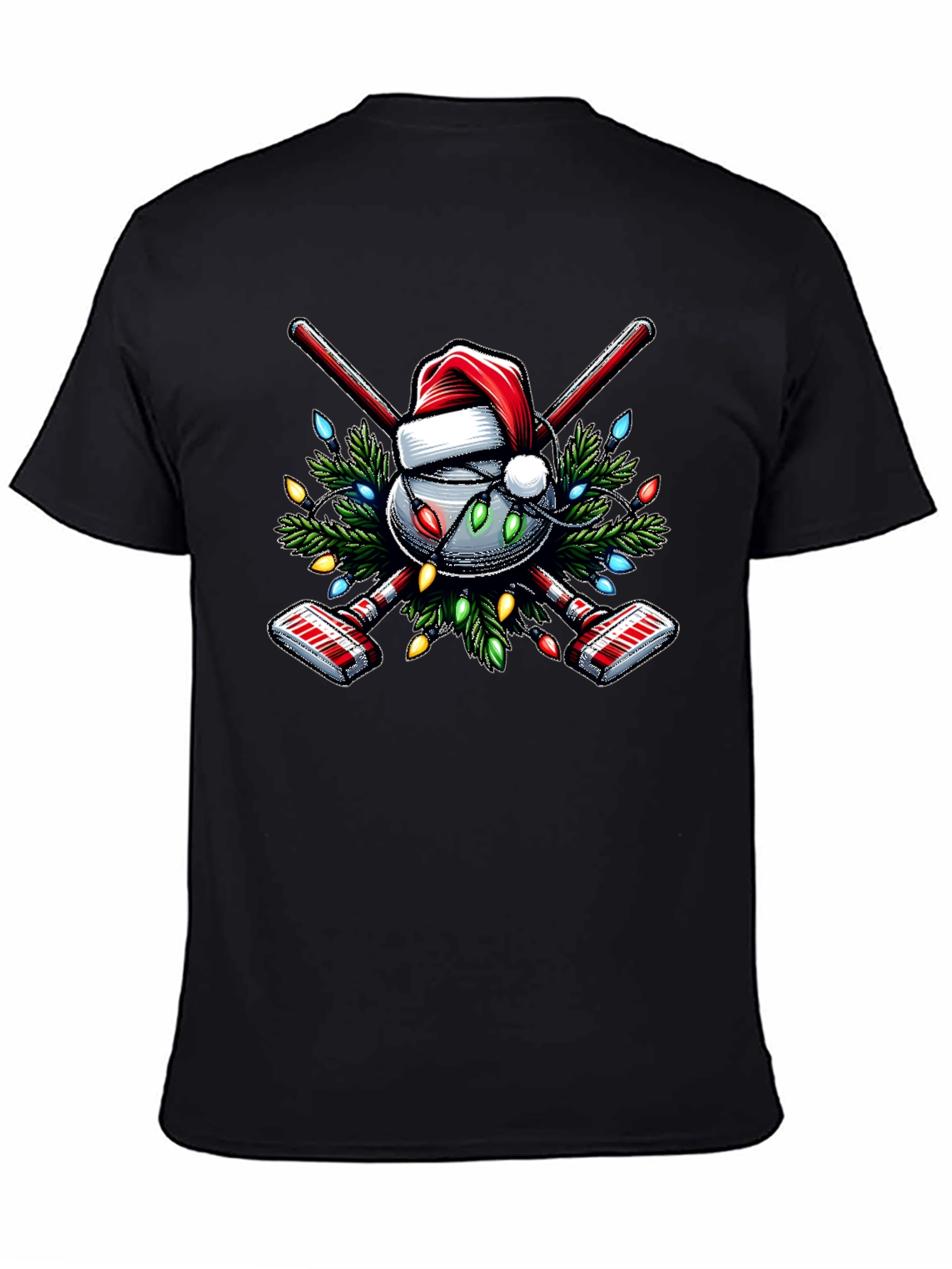 Festive Curling Christmas T-Shirt