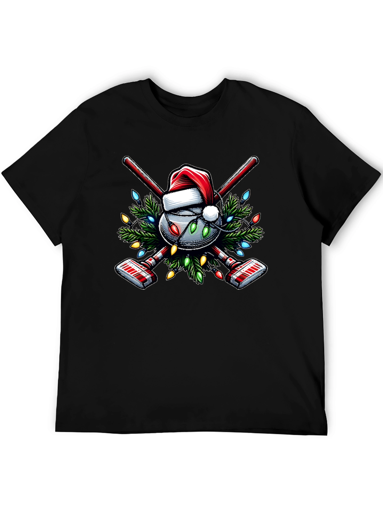 Festive Curling Christmas T-Shirt