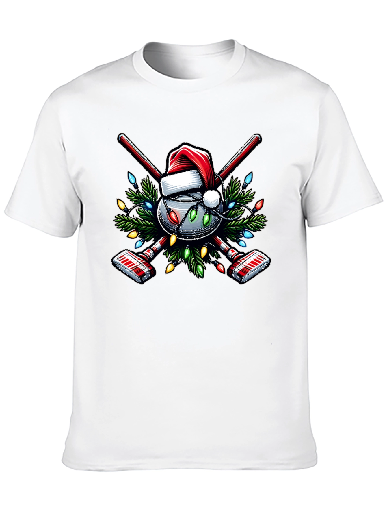 Festive Curling Christmas T-Shirt