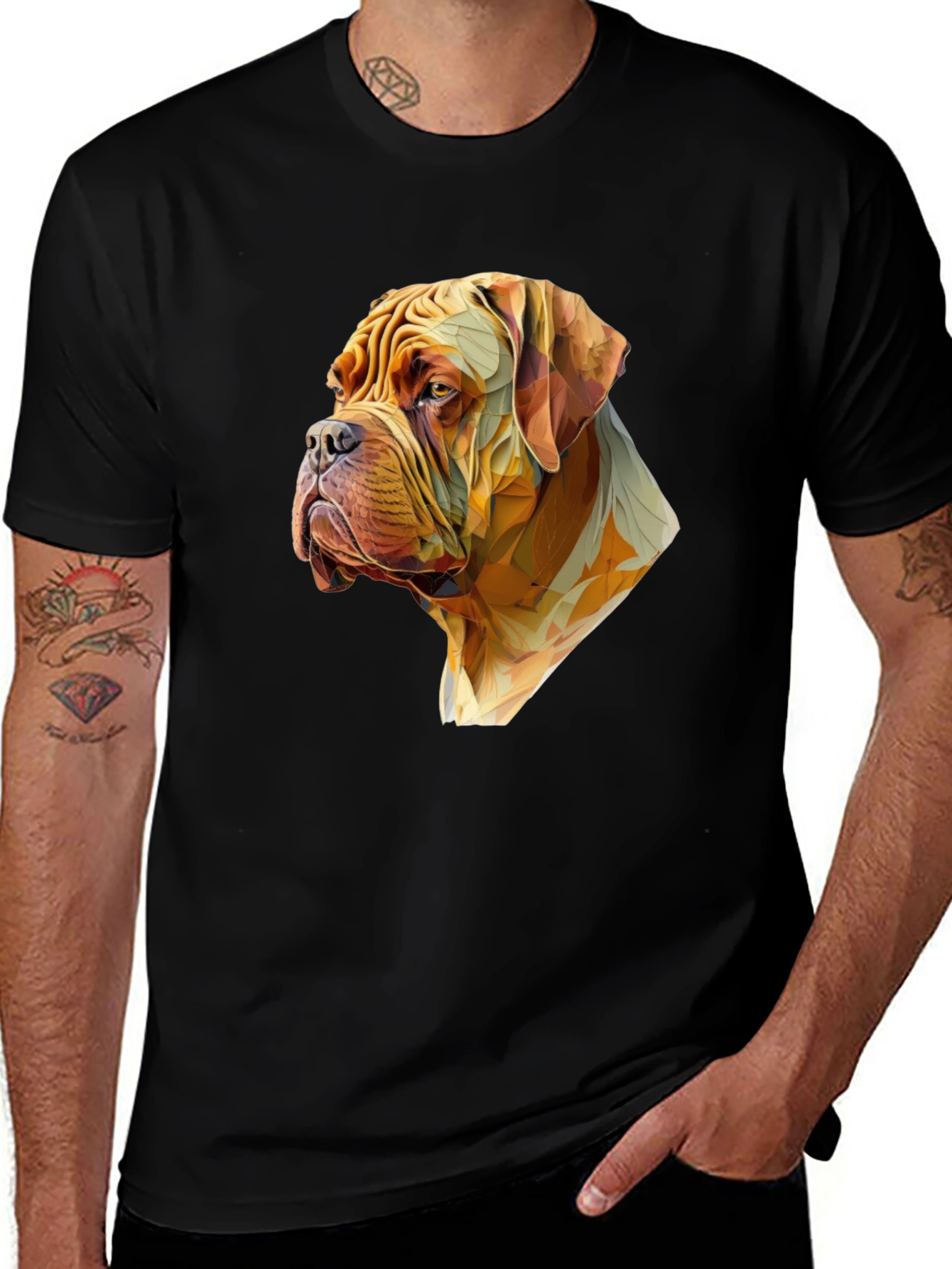 Dog Portrait Black Graphic Tee