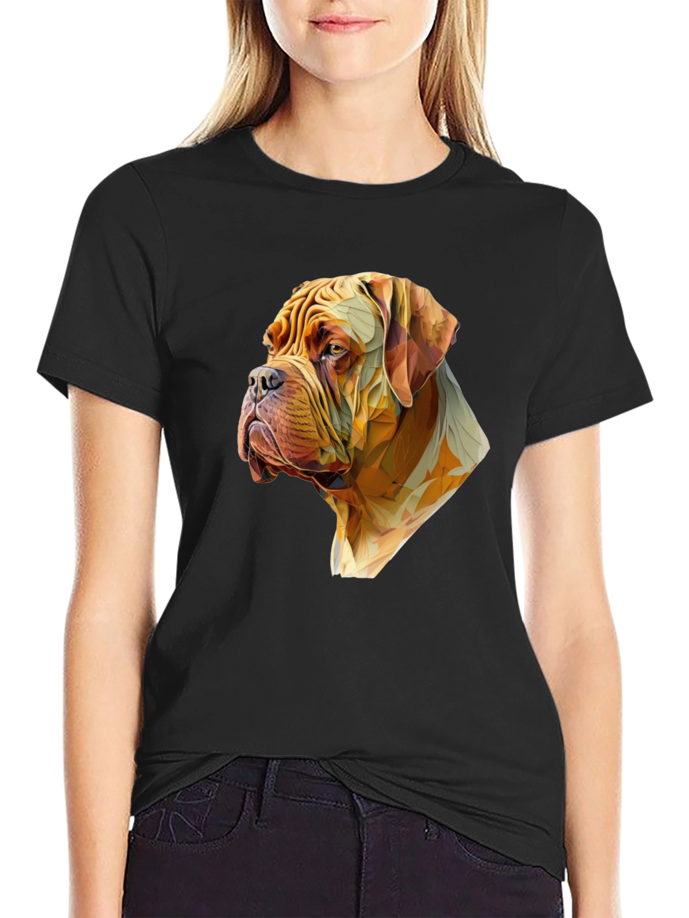 Dog Portrait Black Graphic Tee