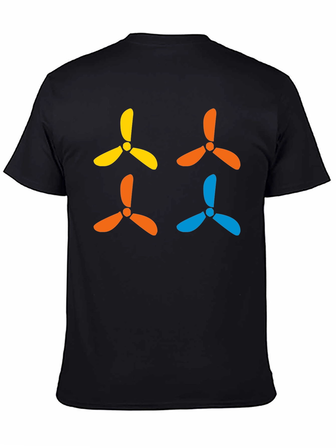 Funky Propeller T-Shirt - Black Cotton Tee