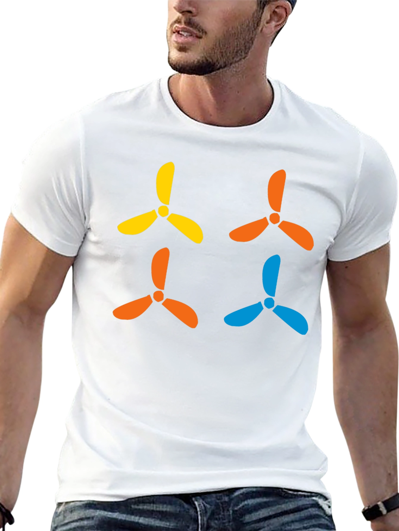 Funky Propeller T-Shirt - Black Cotton Tee