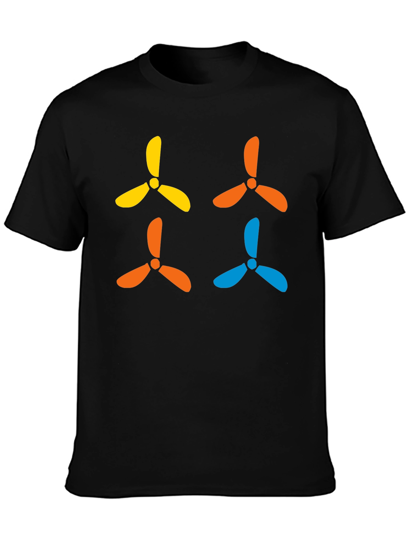 Funky Propeller T-Shirt - Black Cotton Tee