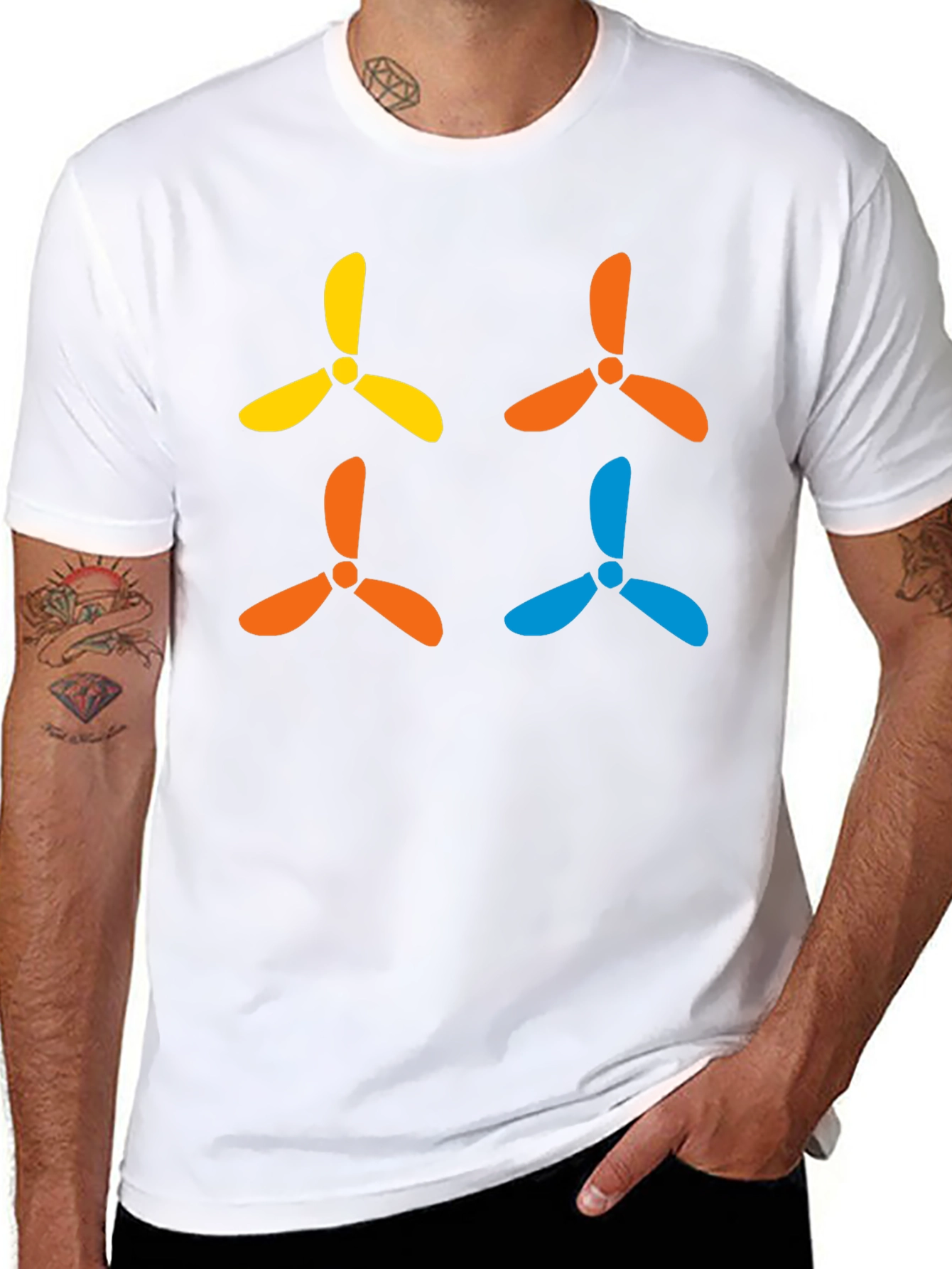 Funky Propeller T-Shirt - Black Cotton Tee