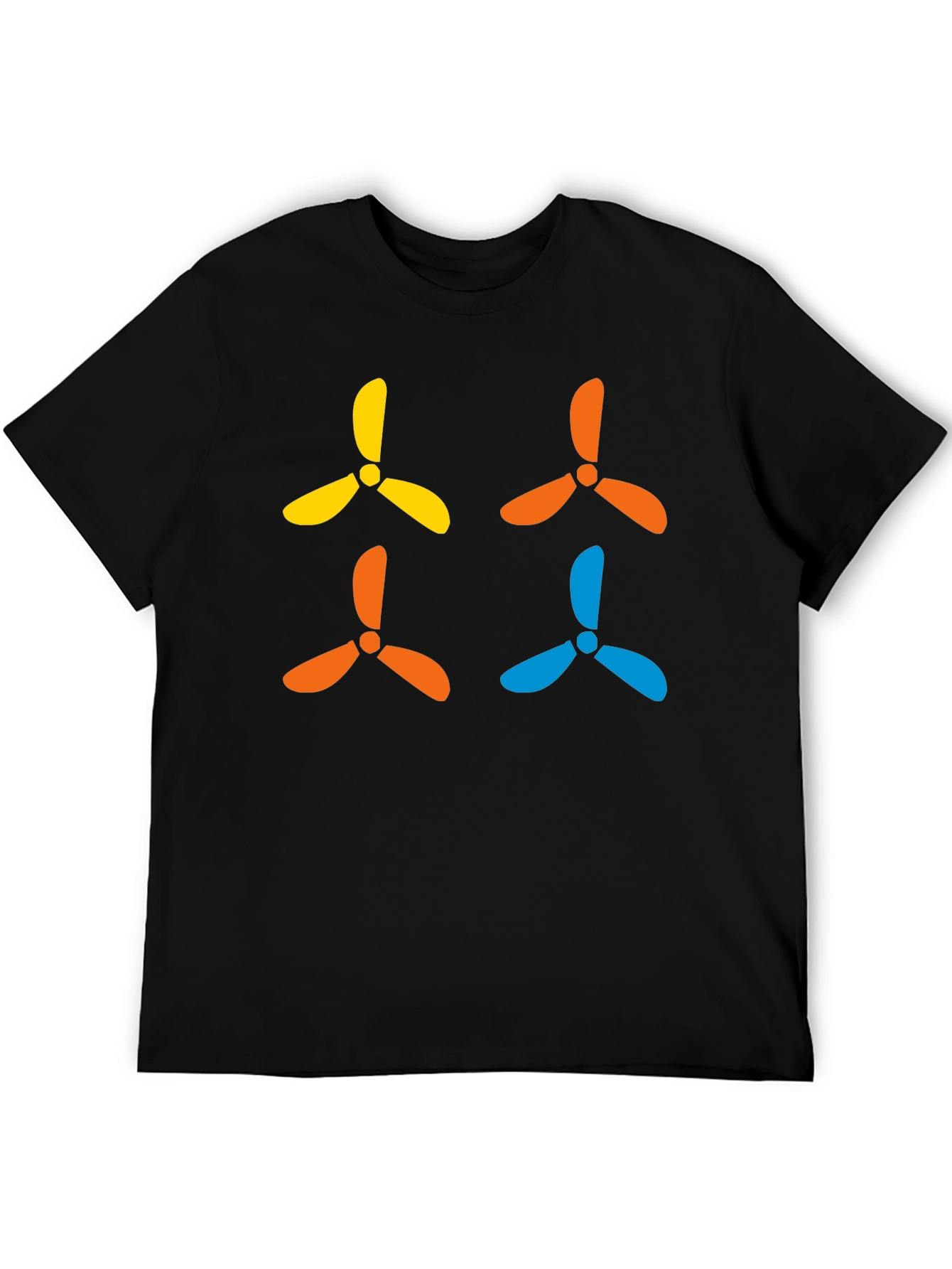 Funky Propeller T-Shirt - Black Cotton Tee