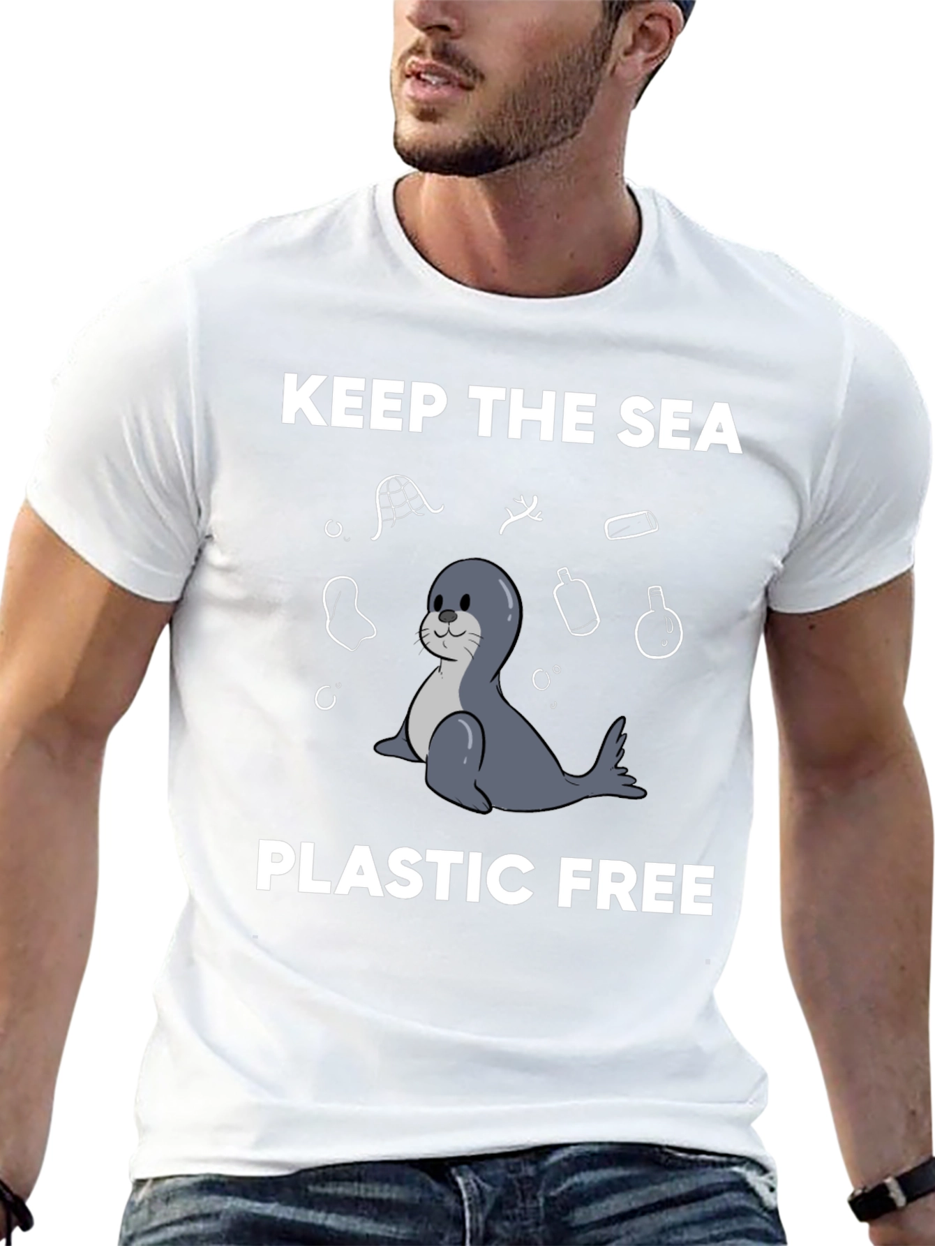 Keep the Sea Plastic Free T-Shirt - Seal Design